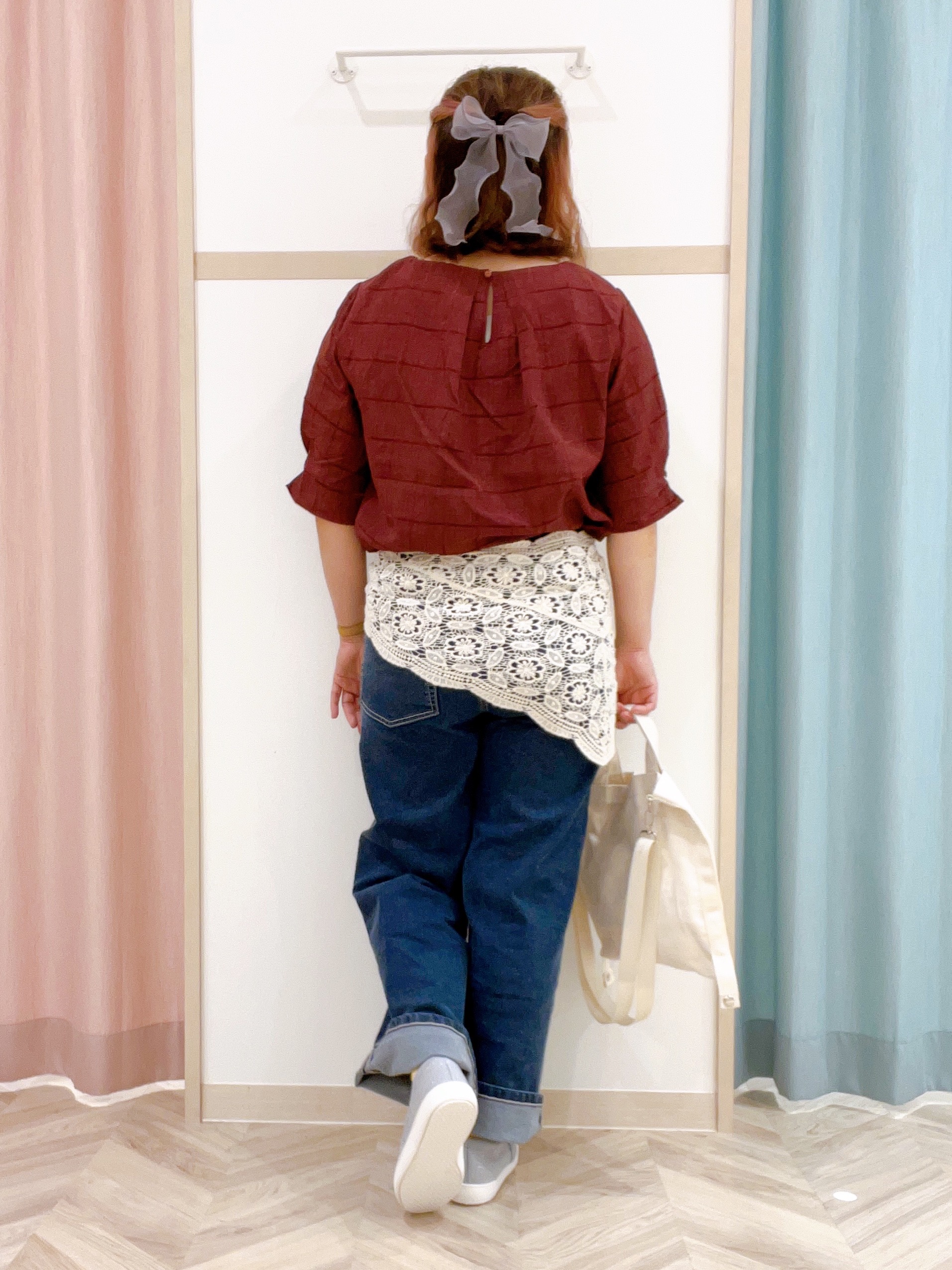 kitaさんの「SHOO･LA･RUE｜【セットアップ可/S-LL】モールチェックで上品に タックスリーブ ブラウス」を使ったコーディネート