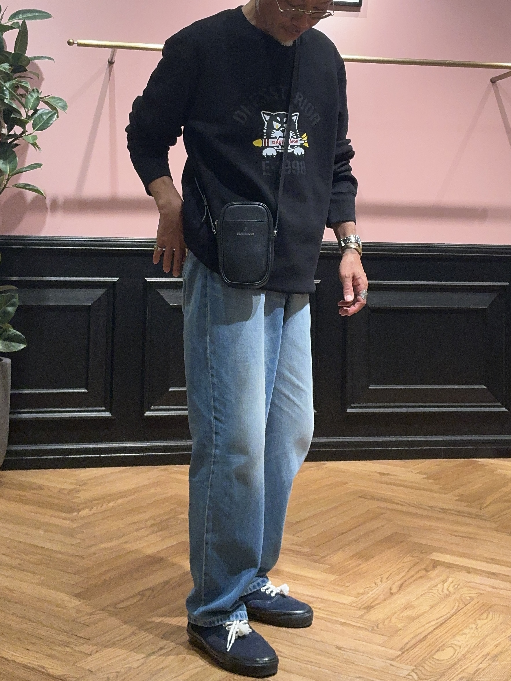 torigoeさんの「DRESSTERIOR｜◆ミサイルキャット スウェットクルーネックTシャツ」を使ったコーディネート