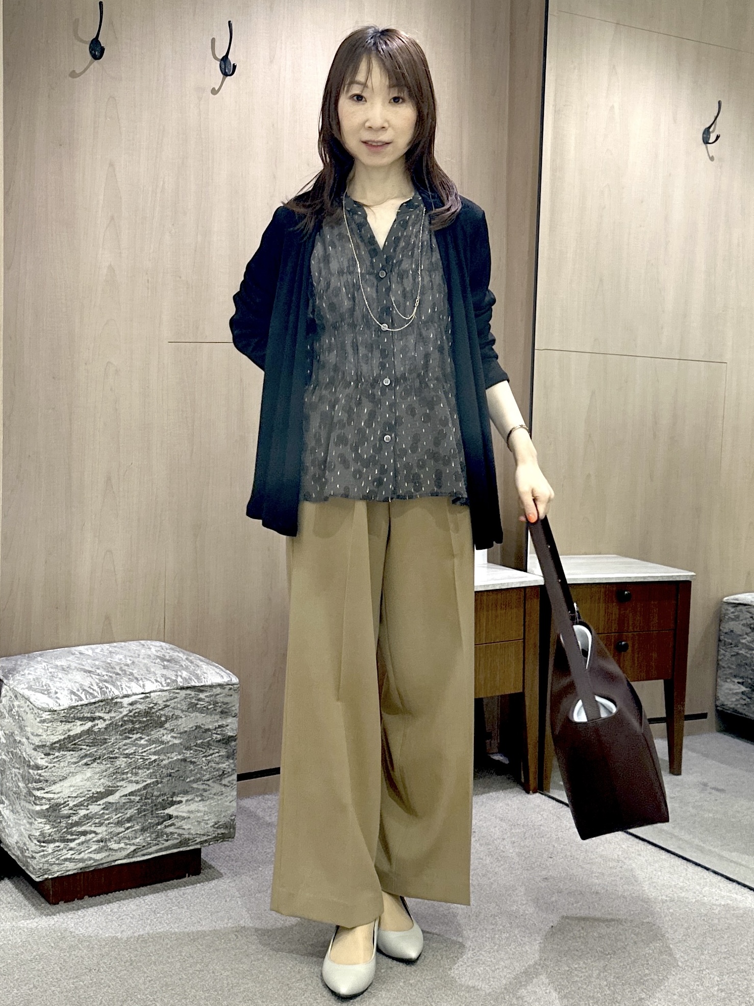 Miwaさんの「UNTITLED｜ヴィンテージドットブラウス」を使ったコーディネート