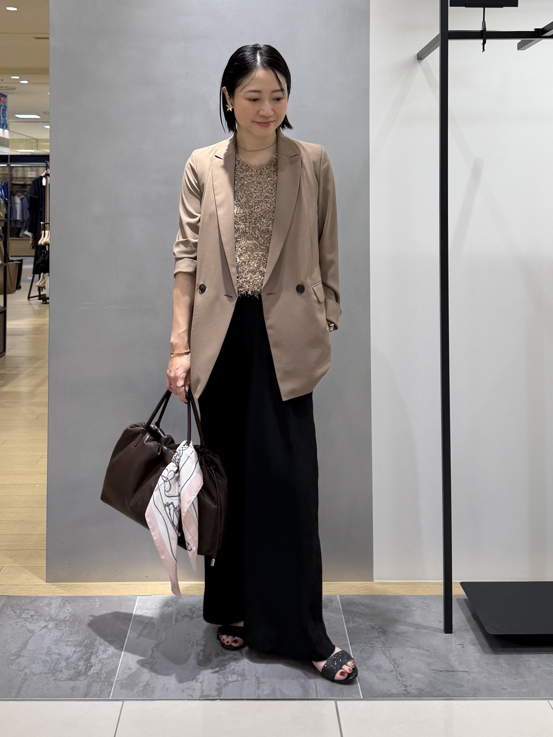 shihoさんの「INDIVI｜【接触冷感/UVケア/着る日傘】ダブルジャケット」を使ったコーディネート