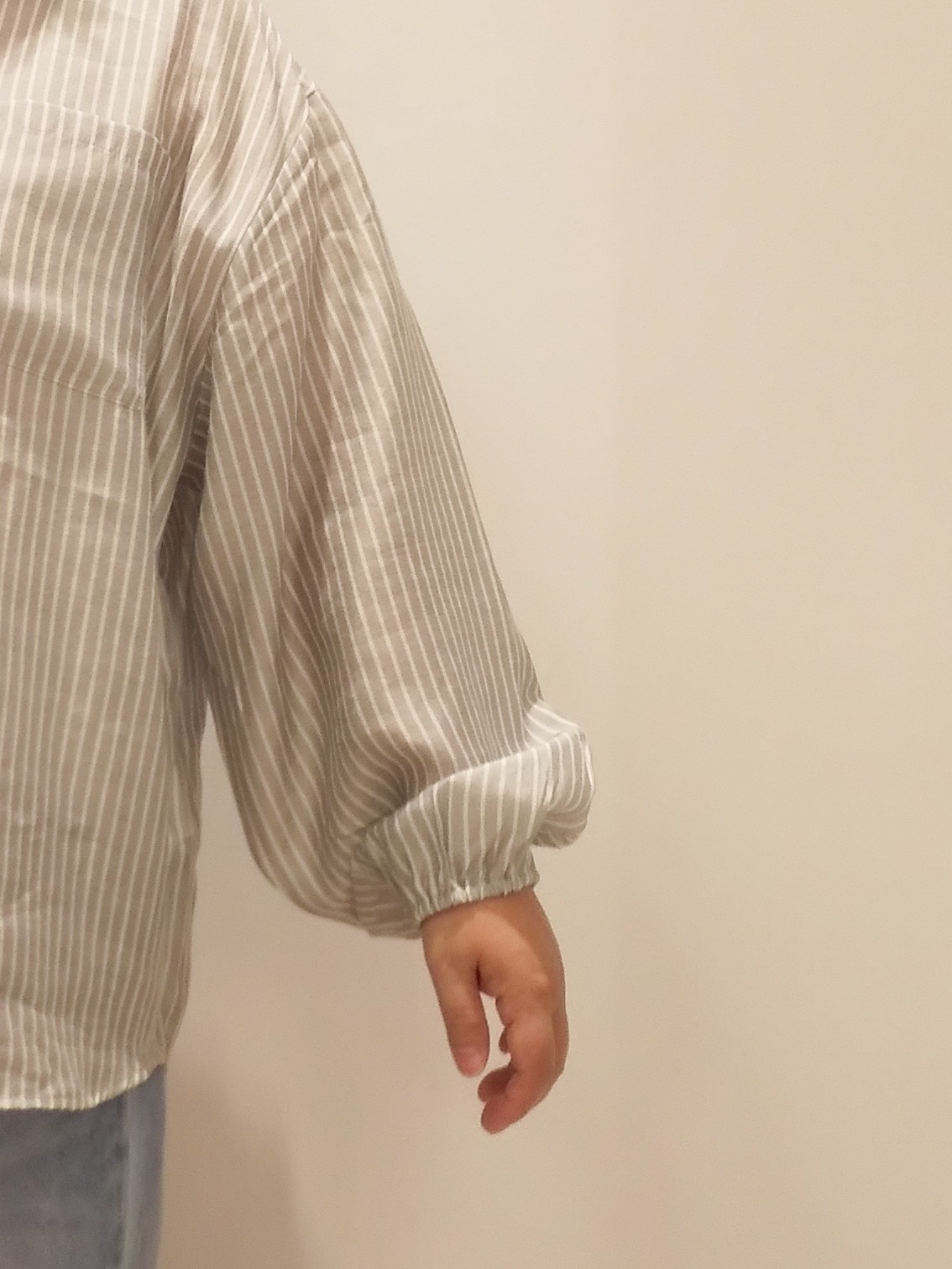 Kさんの「Dessin｜ストライプシアーフードシャツ」を使ったコーディネート