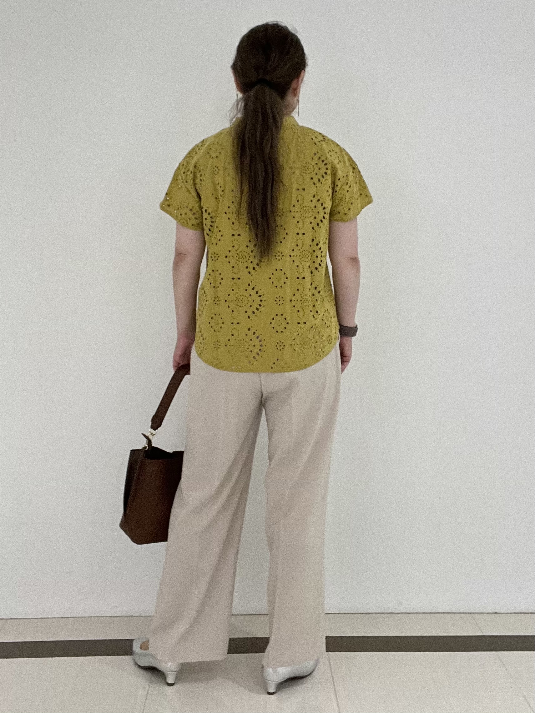Hiroさんの「Reflect｜【通勤◎】カットワーク刺繍レース シャツブラウス」を使ったコーディネート