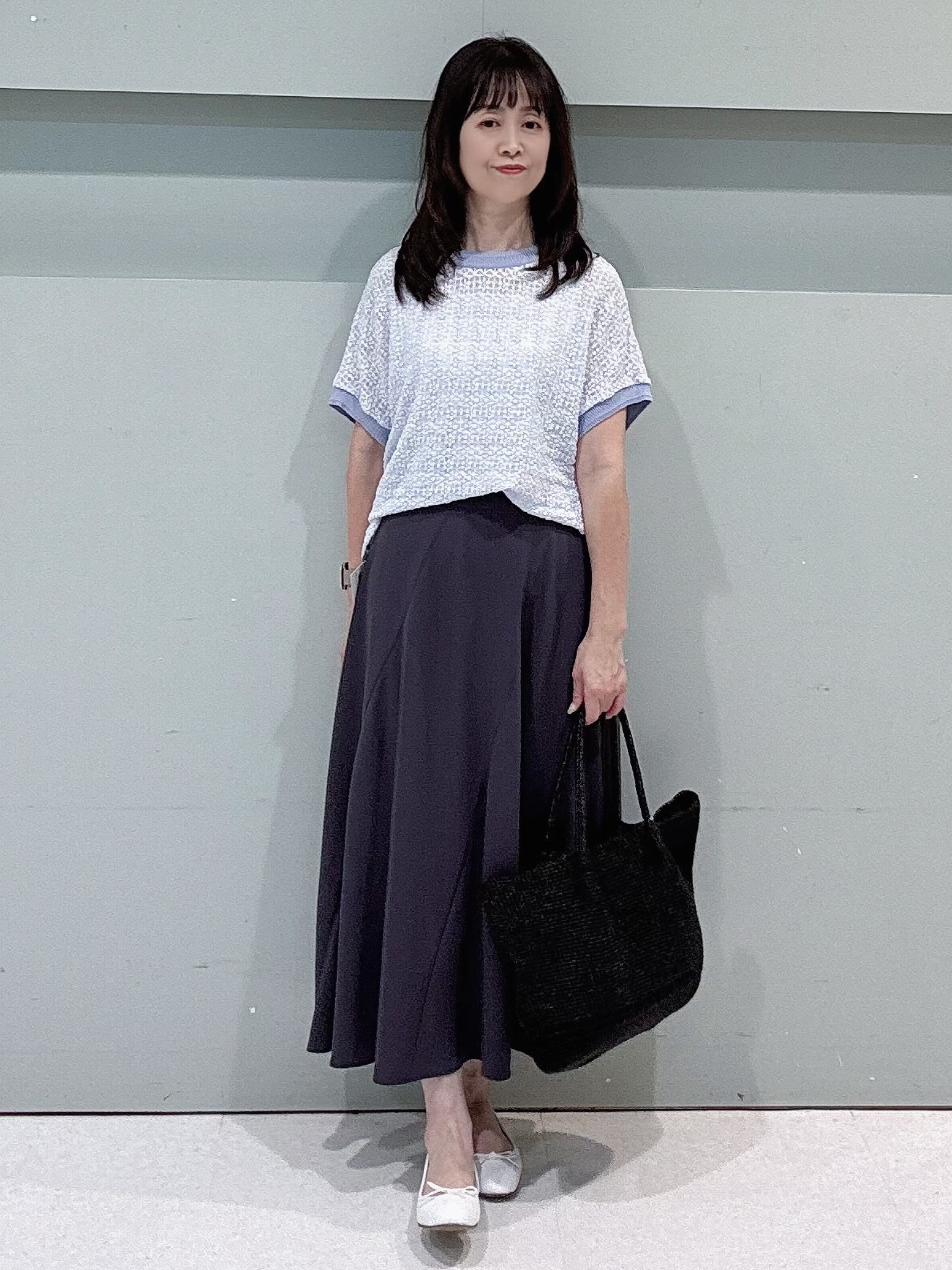 makiさんの「UNTITLED｜【洗える／シアー】ミニヨンレースプルオーバー」を使ったコーディネート