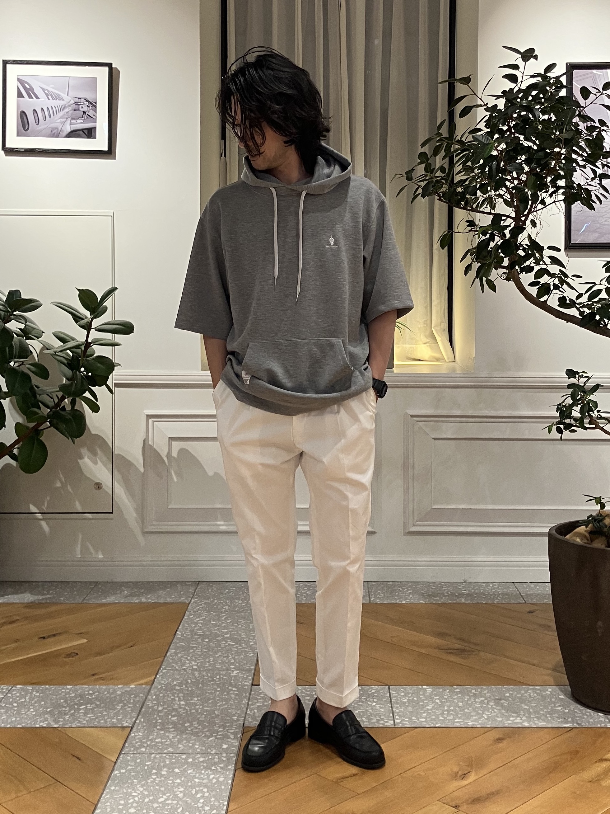 junyaさんの「DRESSTERIOR｜【セットアップ可】ダンボールフーディー」を使ったコーディネート