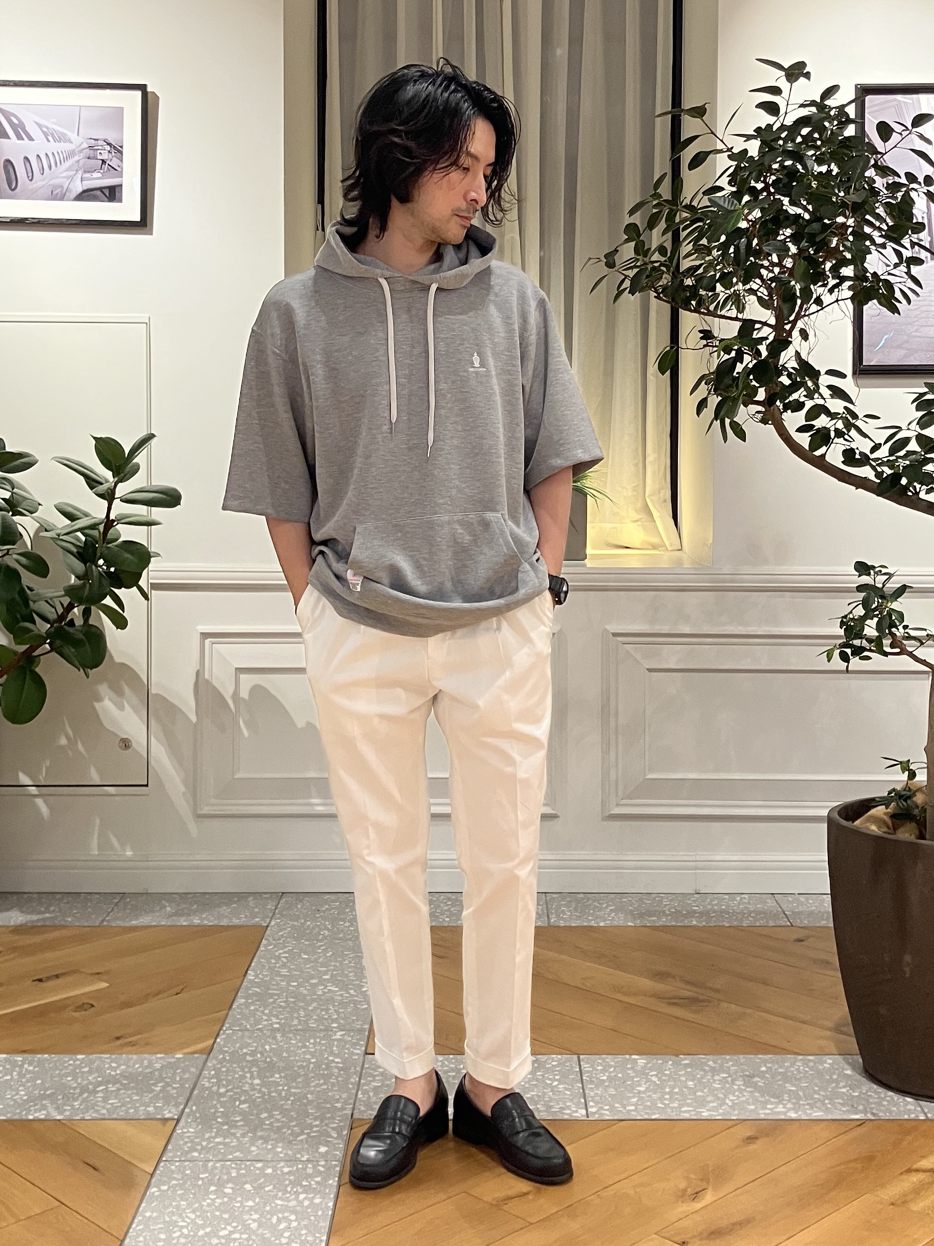 junyaさんの「DRESSTERIOR｜【セットアップ可】ダンボールフーディー」を使ったコーディネート