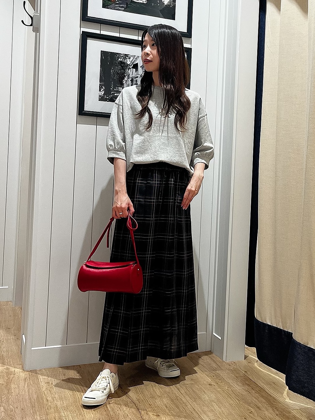 mihoさんの「Dessin｜バックヘンリーカットソー5分袖」を使ったコーディネート