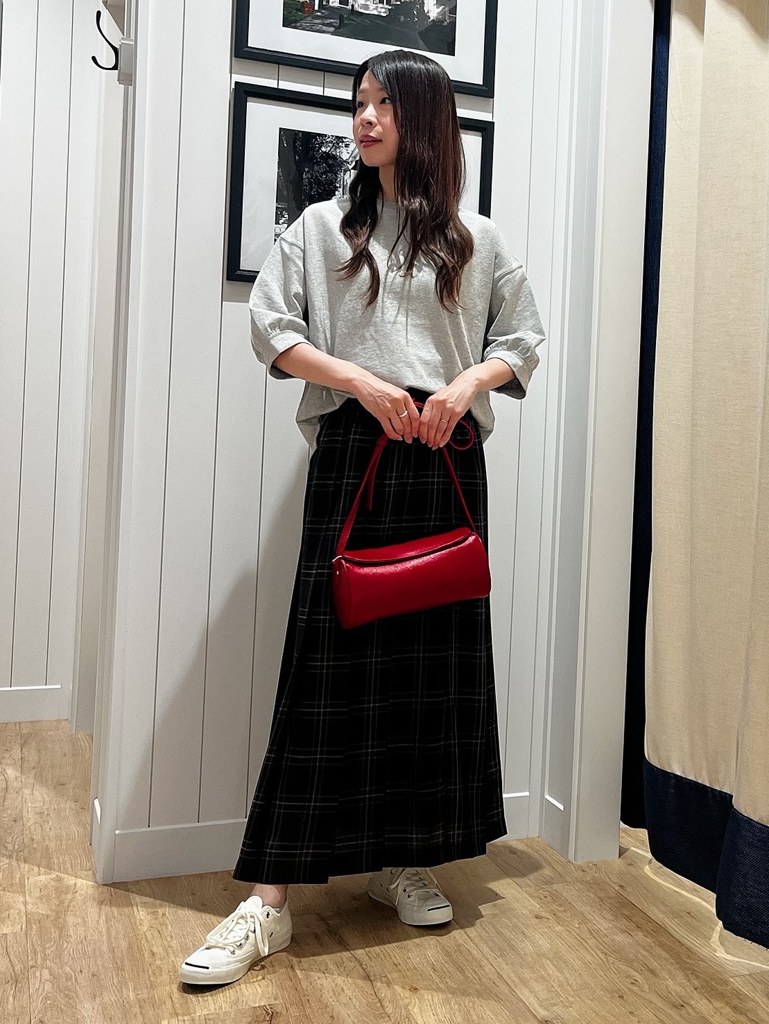 mihoさんの「Dessin｜バックヘンリーカットソー5分袖」を使ったコーディネート