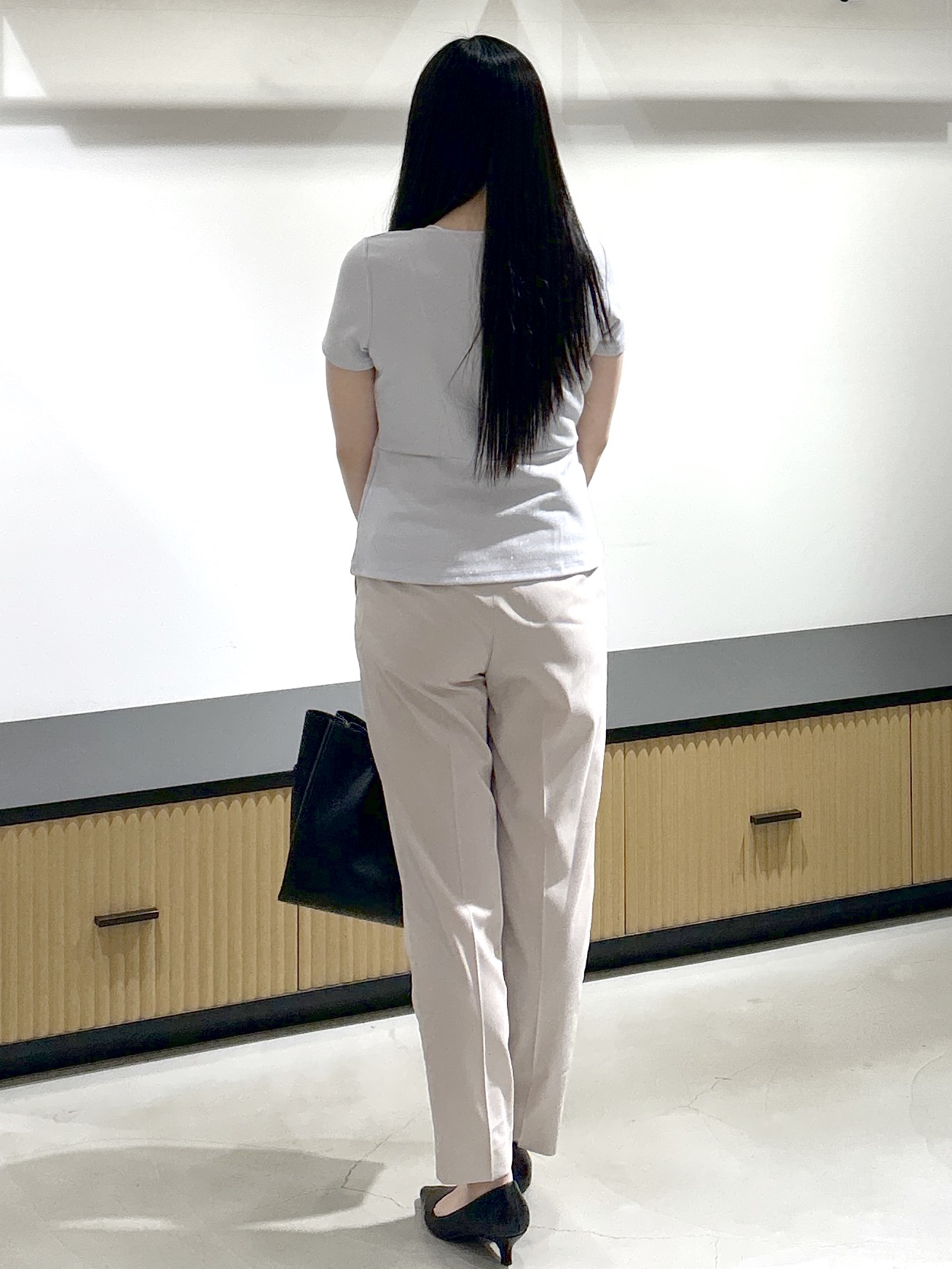 sayaさんの「OPAQUE.CLIP｜【接触冷感／UVケア】スクエアネックリボントップス《洗濯機OK》」を使ったコーディネート