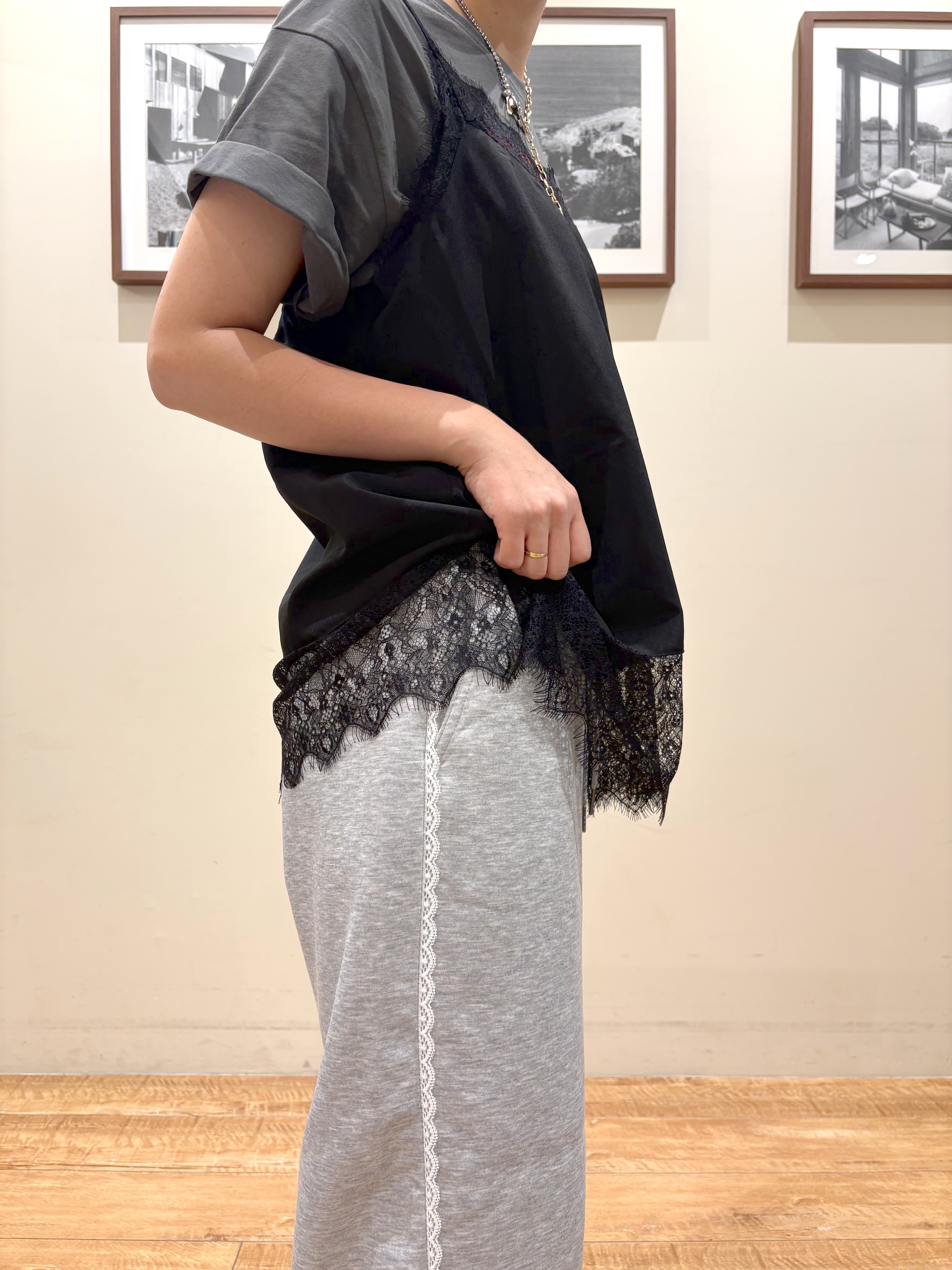 Ayumiさんの「SHOO･LA･RUE｜【通気性〇/セットアップ可/S-LL/洗濯機可】紫外線対策にも メッシュテーラードジャケット」を使ったコーディネート