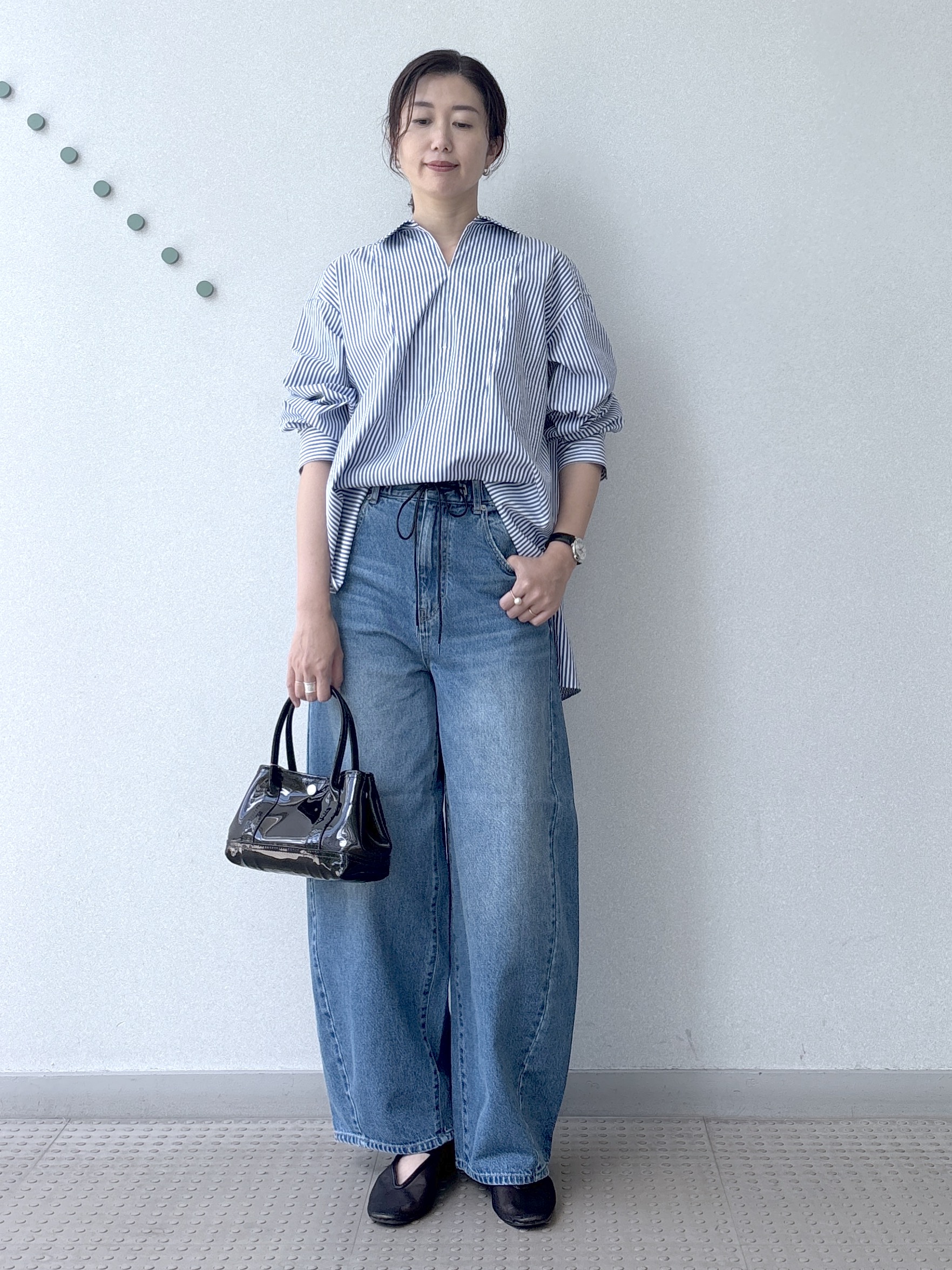 saitoさんの「DRESSTERIOR｜【接触冷感/UVカット/着回し】スキッパーブラウス」を使ったコーディネート
