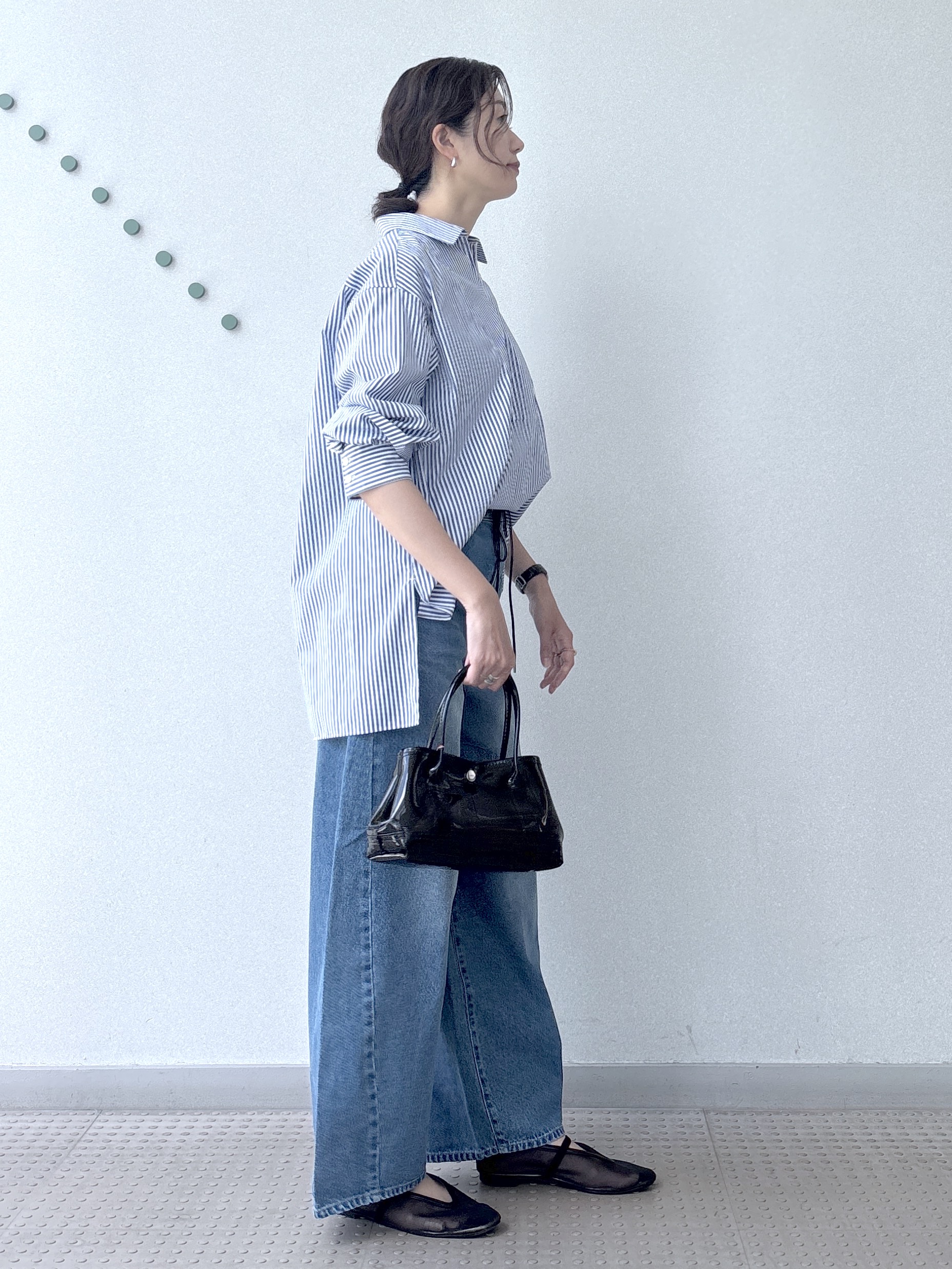 saitoさんの「DRESSTERIOR｜【接触冷感/UVカット/着回し】スキッパーブラウス」を使ったコーディネート