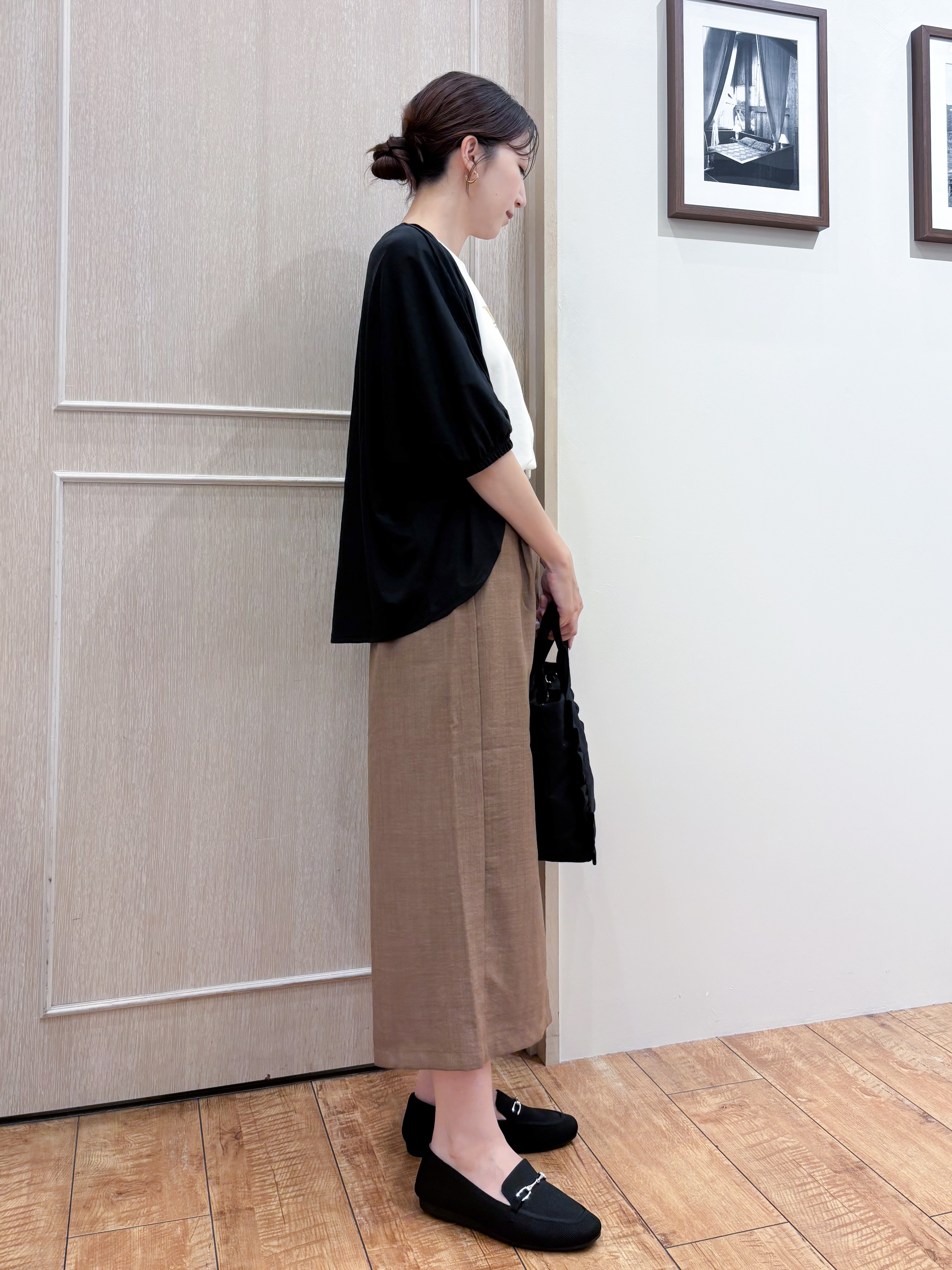 なみさんの「SHOO･LA･RUE｜【ひんやり/UV/体型カバー】冷房や朝晩の冷え込み対策にも さらとろ 5分袖ドルマンカーディガン」を使ったコーディネート