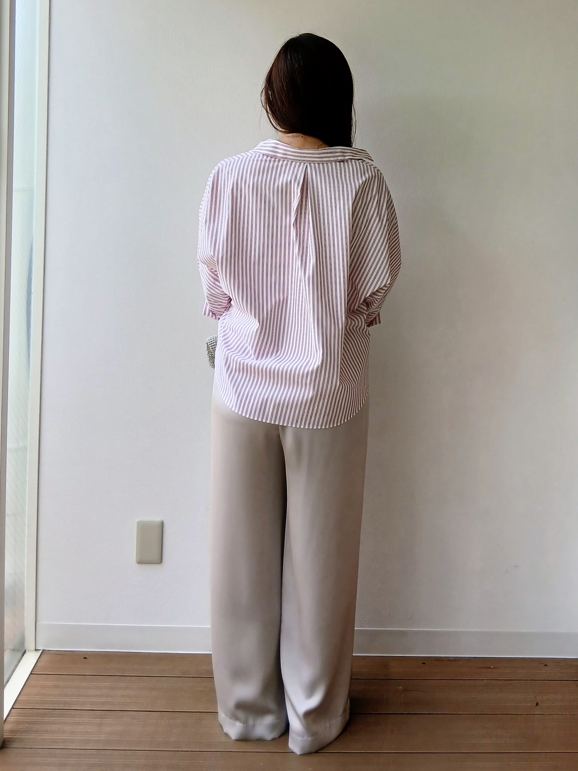 なみきさんの「UNTITLED｜【接触冷感/吸水速乾/UVカット】ドルマンスリーブシャツ」を使ったコーディネート
