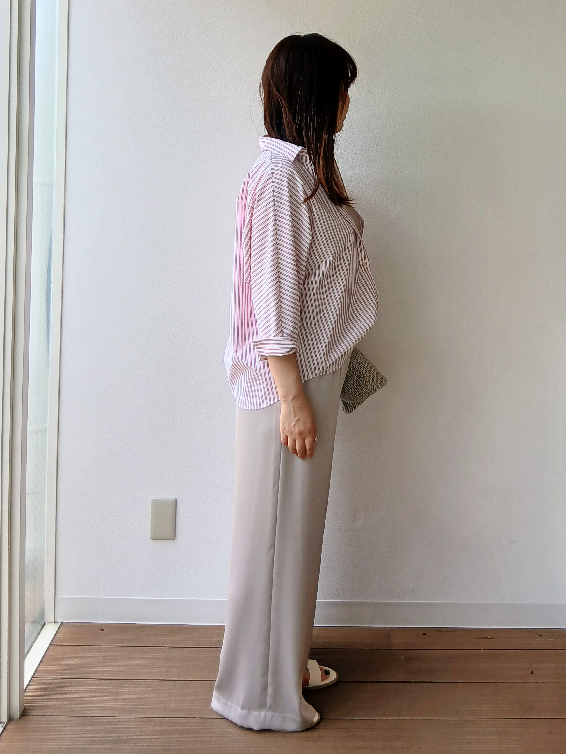 なみきさんの「UNTITLED｜【接触冷感/吸水速乾/UVカット】ドルマンスリーブシャツ」を使ったコーディネート