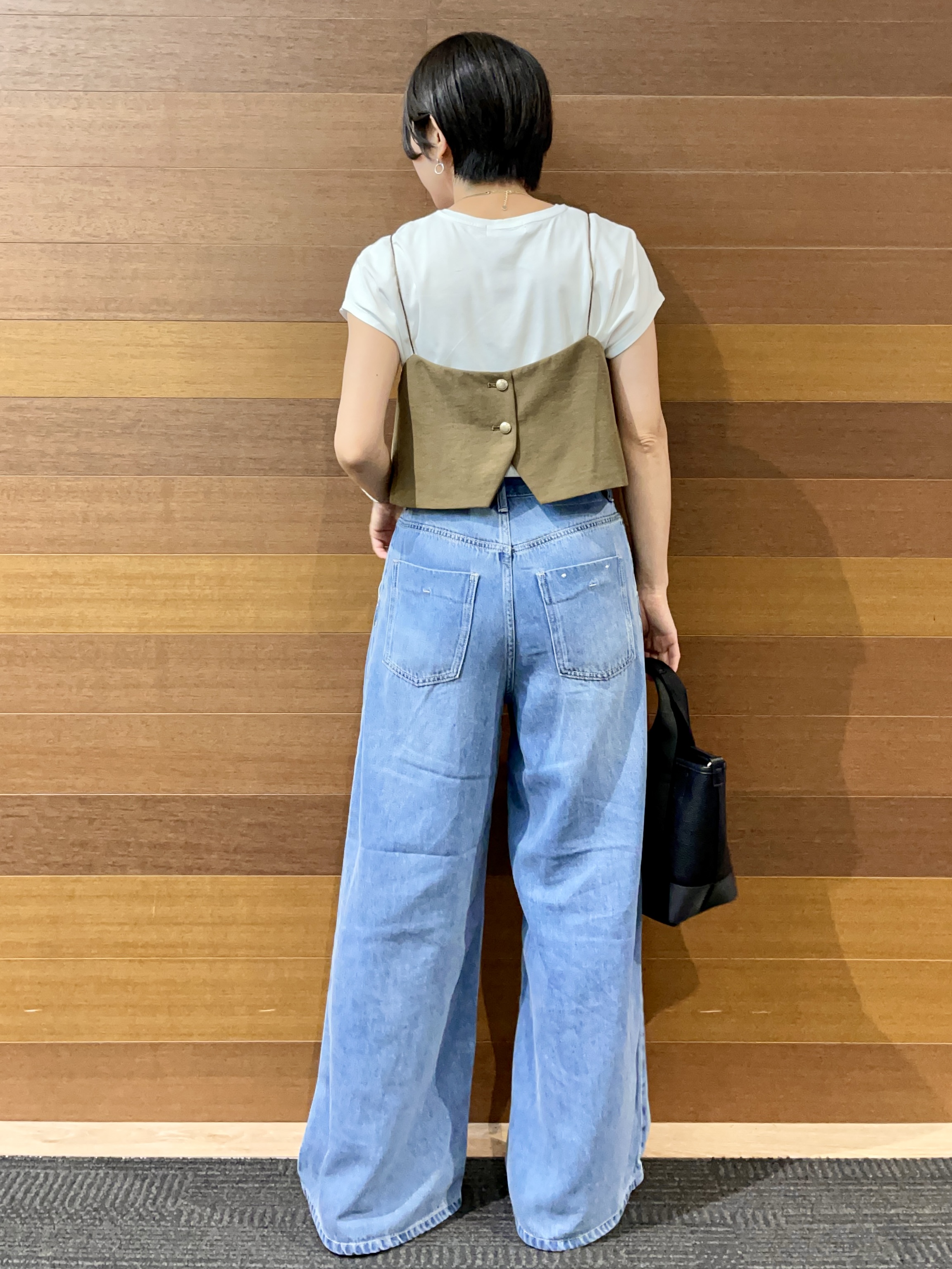 umiさんの「OPAQUE.CLIP｜前後2WAYキャミビスチェ【洗濯機OK】」を使ったコーディネート