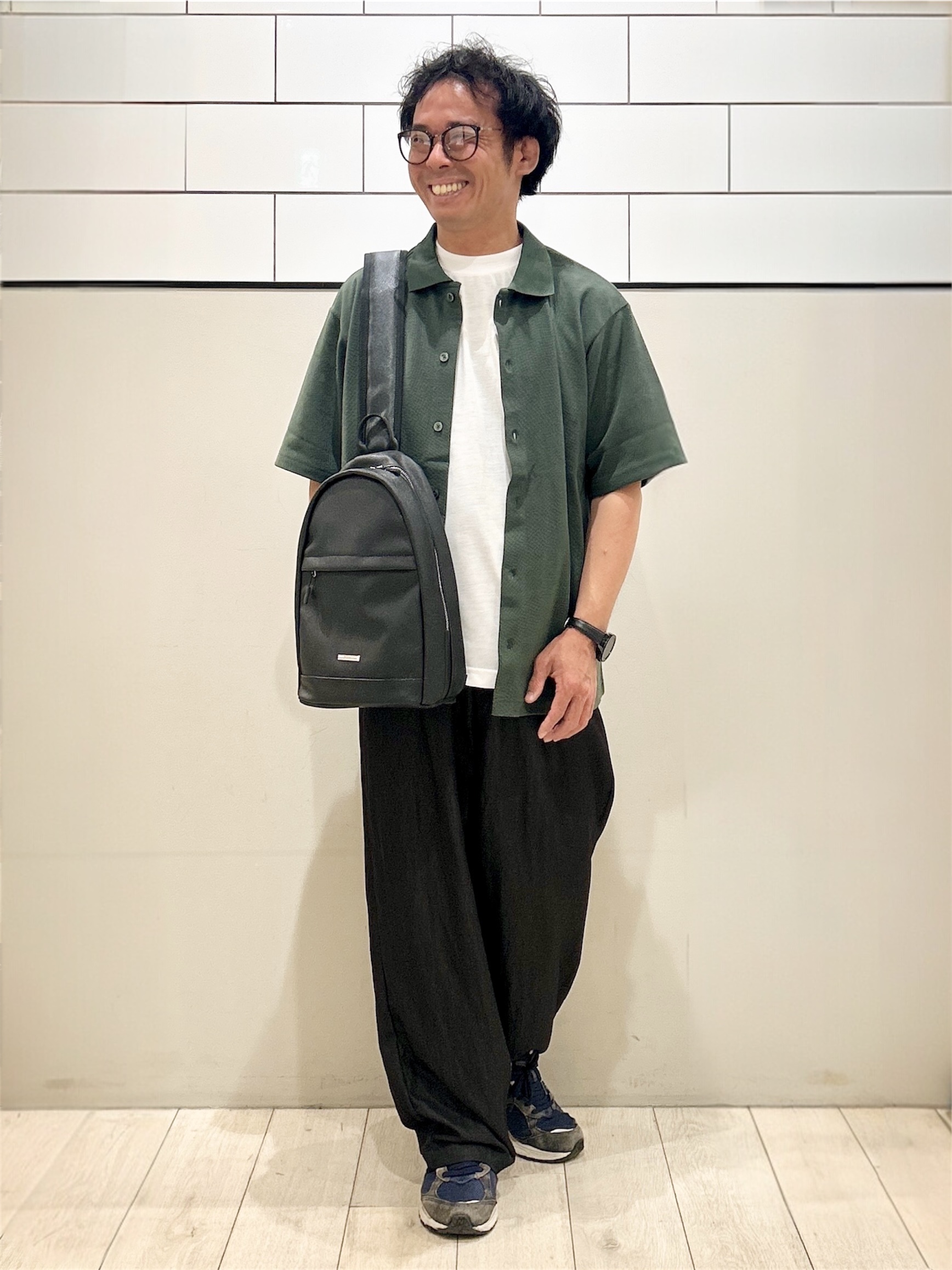 KENJI Iさんの「THE SHOP TK｜【半袖シャツ＋インナー セットアイテム】カノコ半袖シャツ＆半袖Tシャツ」を使ったコーディネート