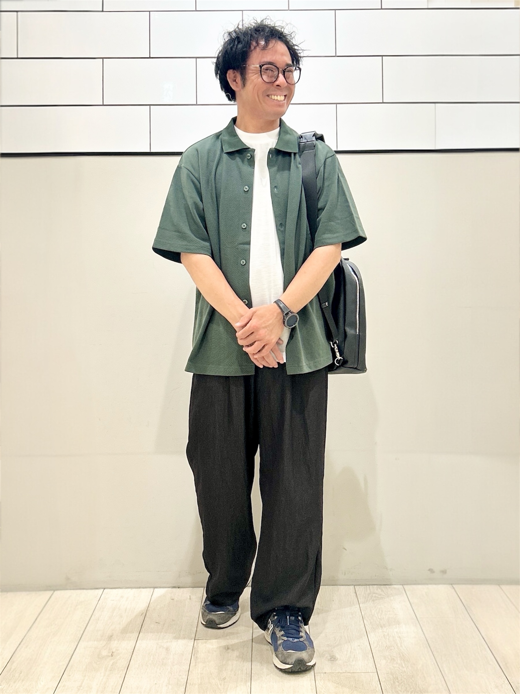 KENJI Iさんの「THE SHOP TK｜【半袖シャツ＋インナー セットアイテム】カノコ半袖シャツ＆半袖Tシャツ」を使ったコーディネート