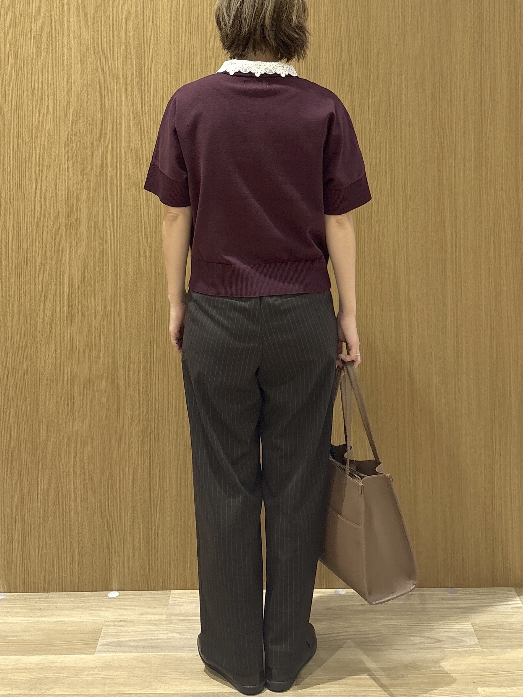 たけねぇさんの「OPAQUE.CLIP｜2WAY衿ドッキングニット《洗濯機OK》」を使ったコーディネート