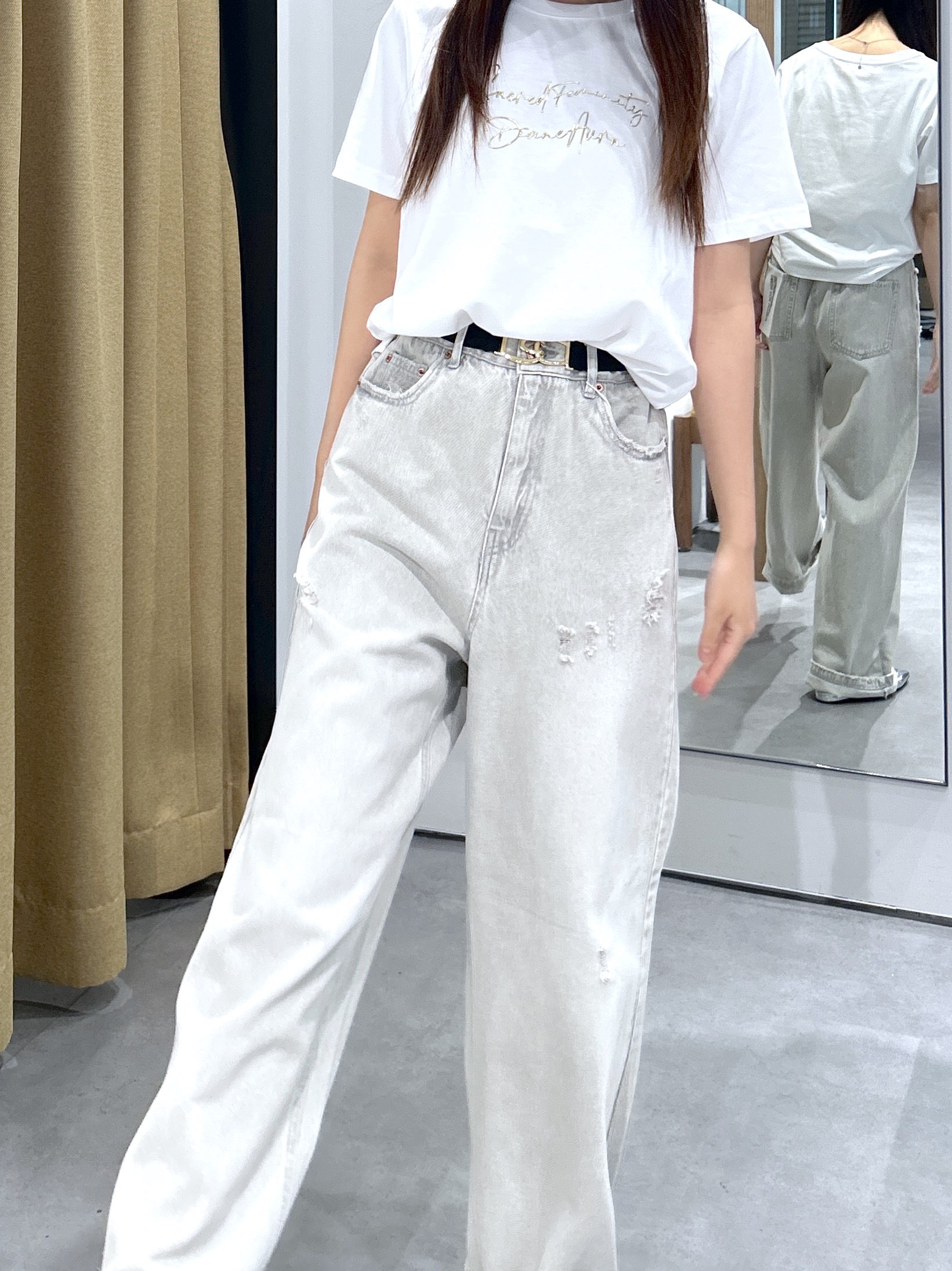 Renoさんの「INDIVI｜3DプリントロゴTシャツ【再入荷】」を使ったコーディネート