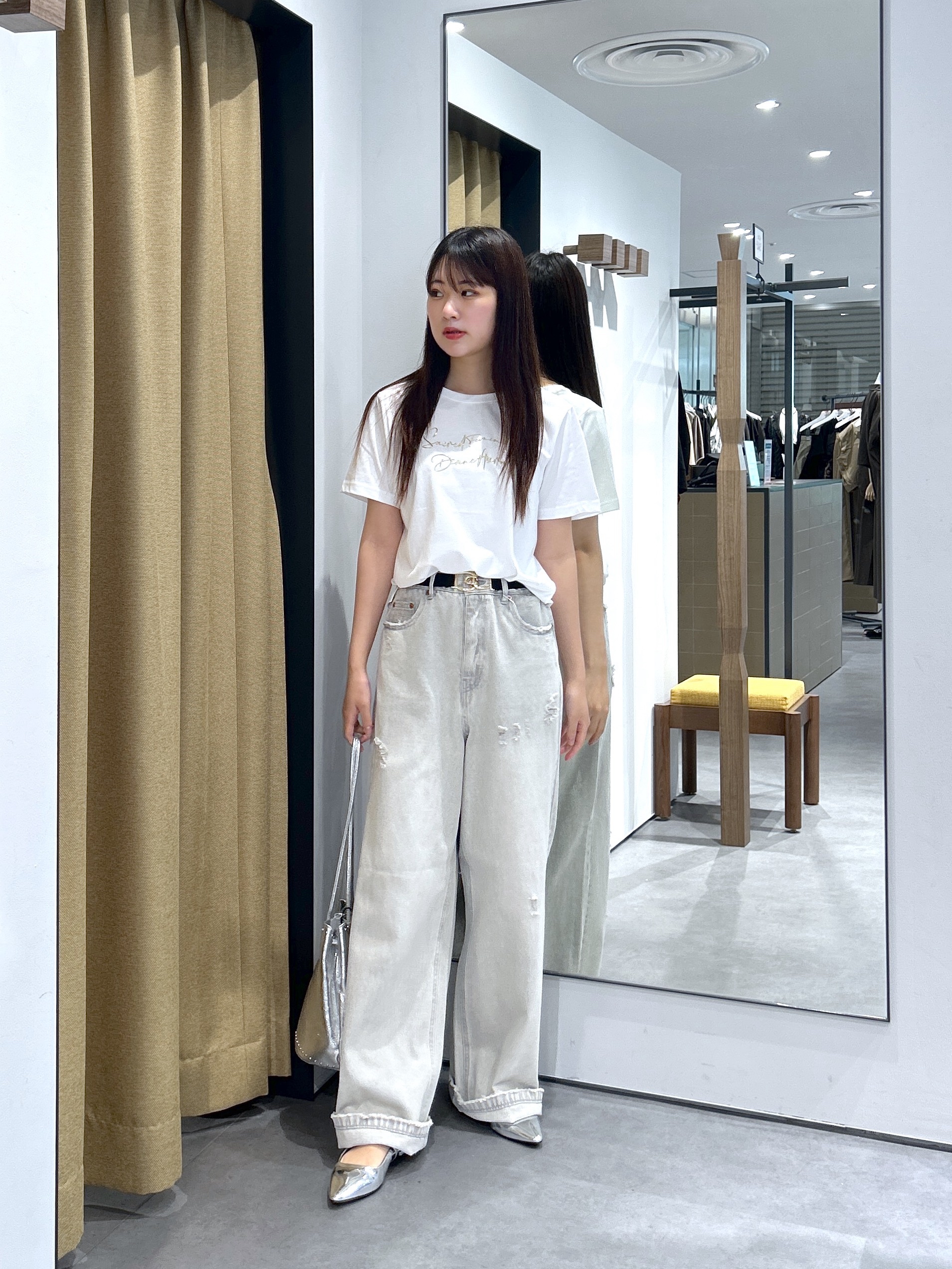Renoさんの「INDIVI｜3DプリントロゴTシャツ【再入荷】」を使ったコーディネート