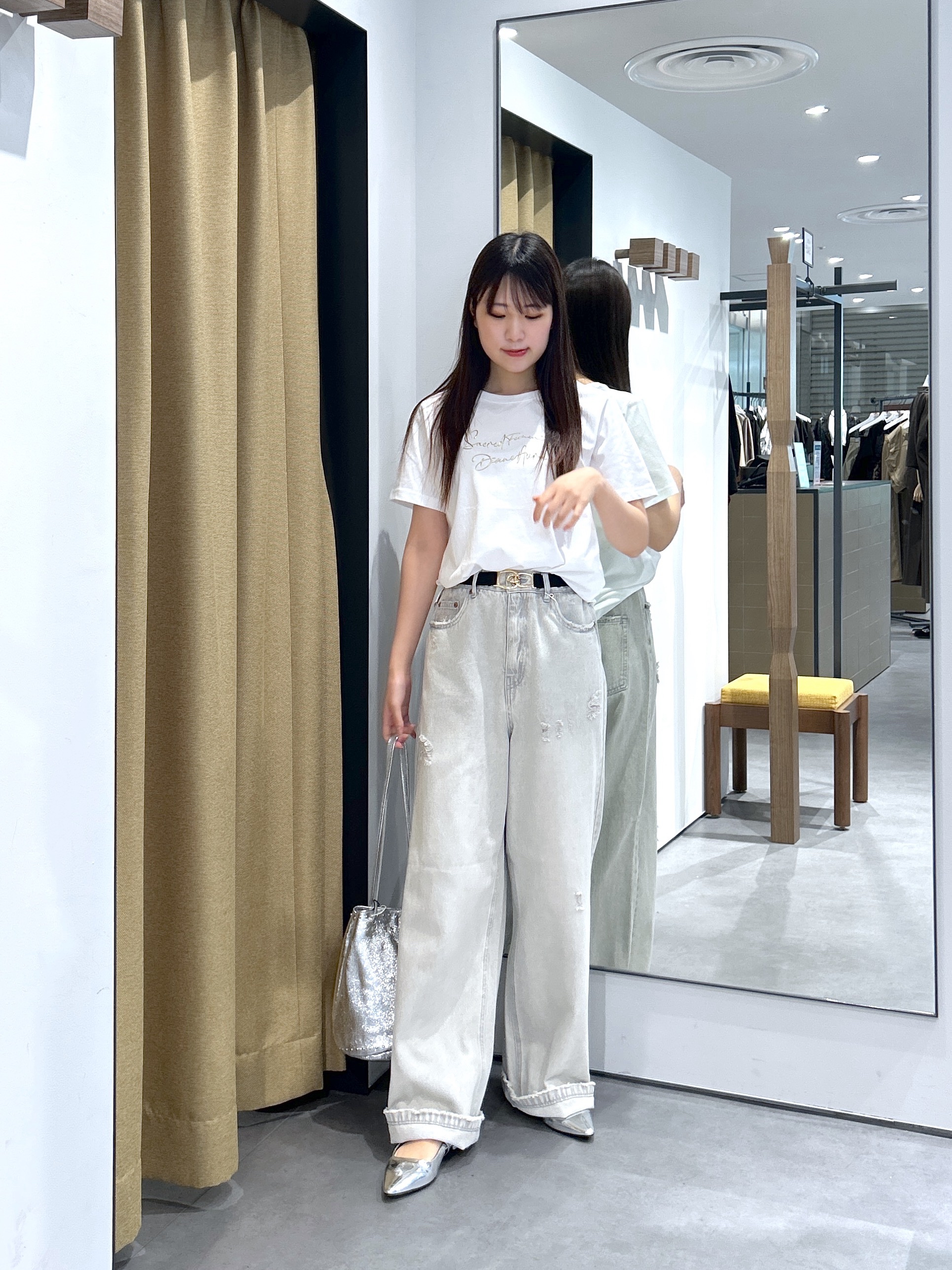 Renoさんの「INDIVI｜3DプリントロゴTシャツ【再入荷】」を使ったコーディネート