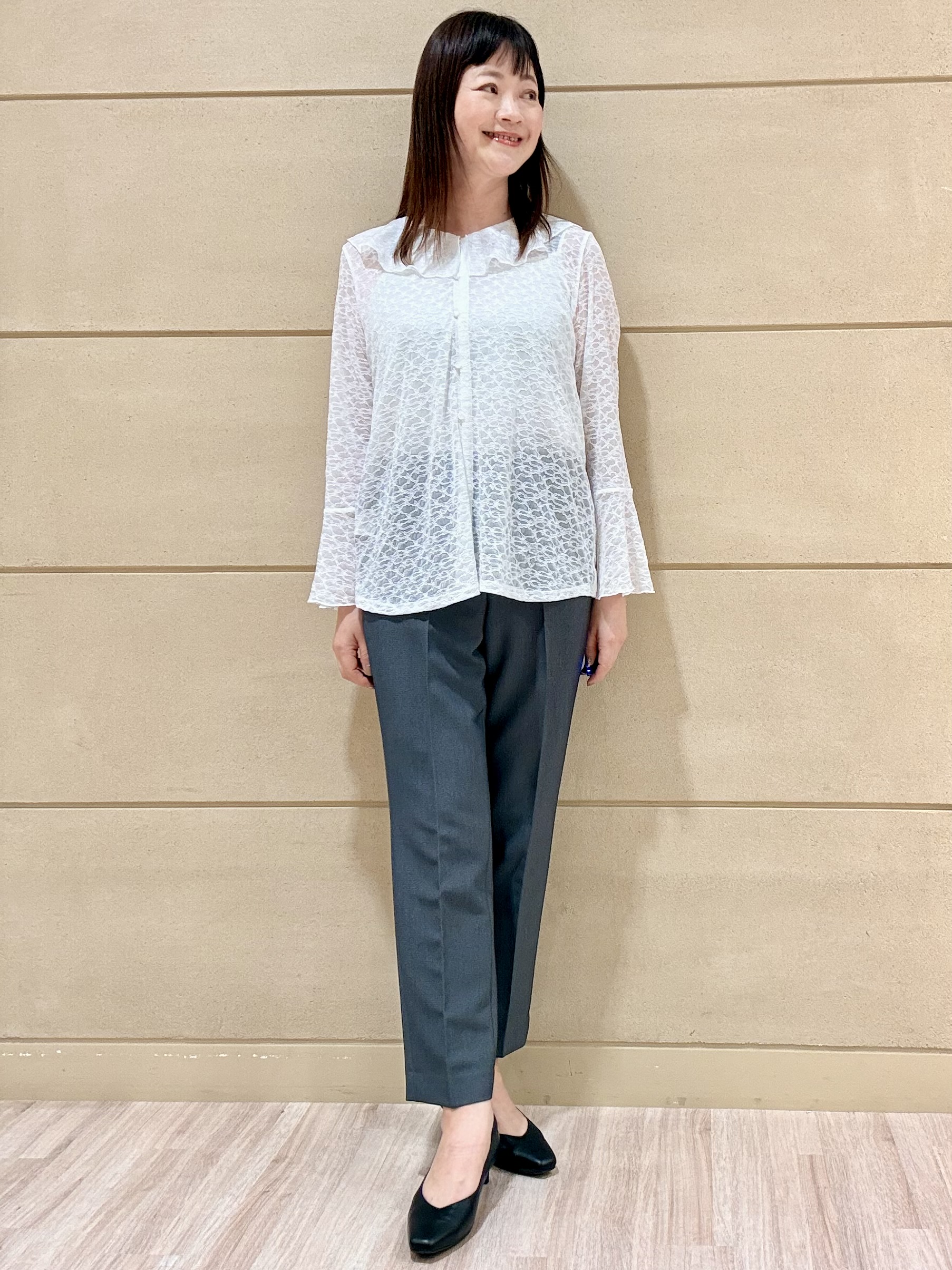 Marさんの「Reflect｜【洗える】フリルレースブラウス」を使ったコーディネート