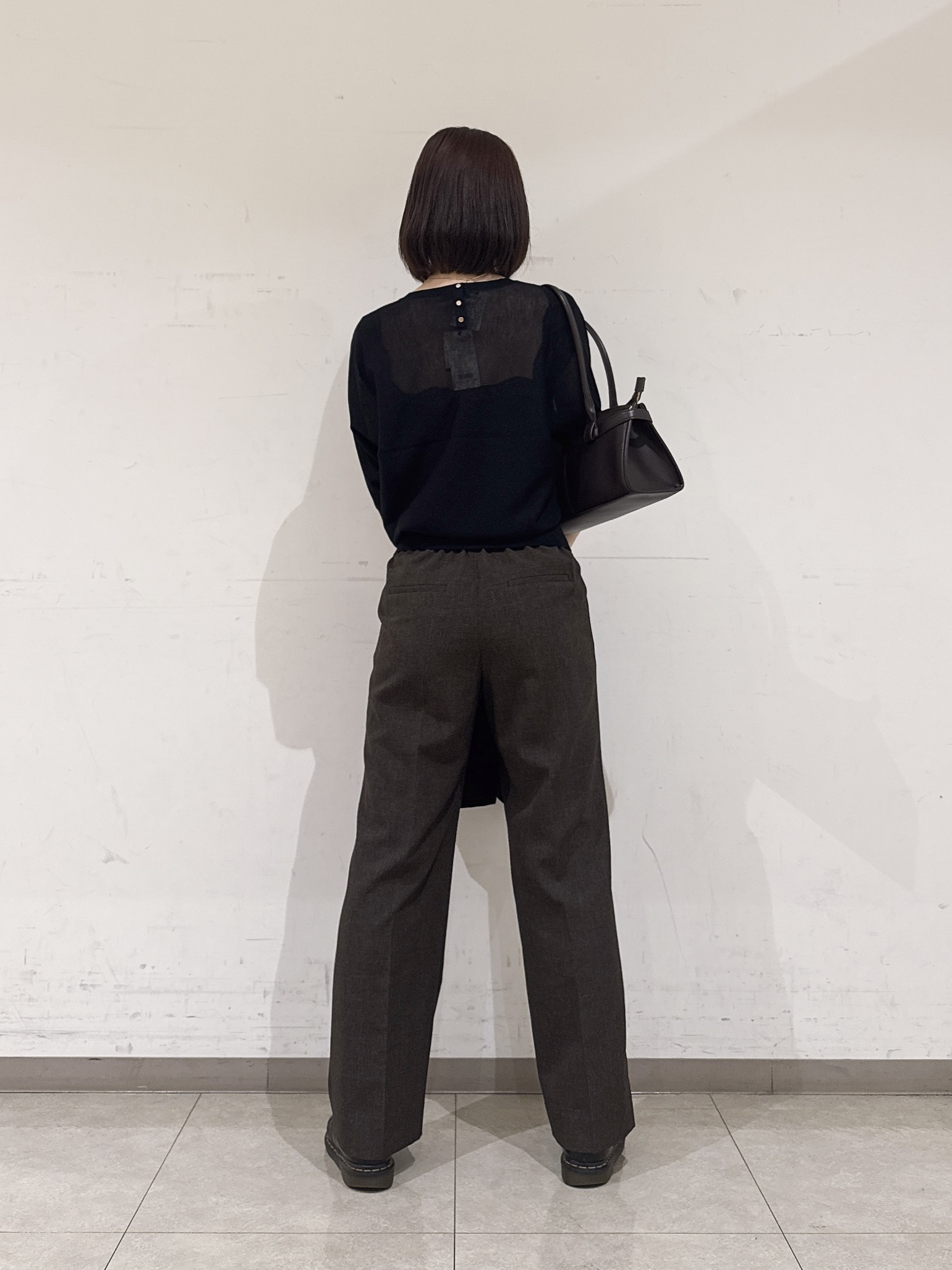rinaさんの「INDIVI｜【体型カバー／洗える】シアードルマンニット」を使ったコーディネート