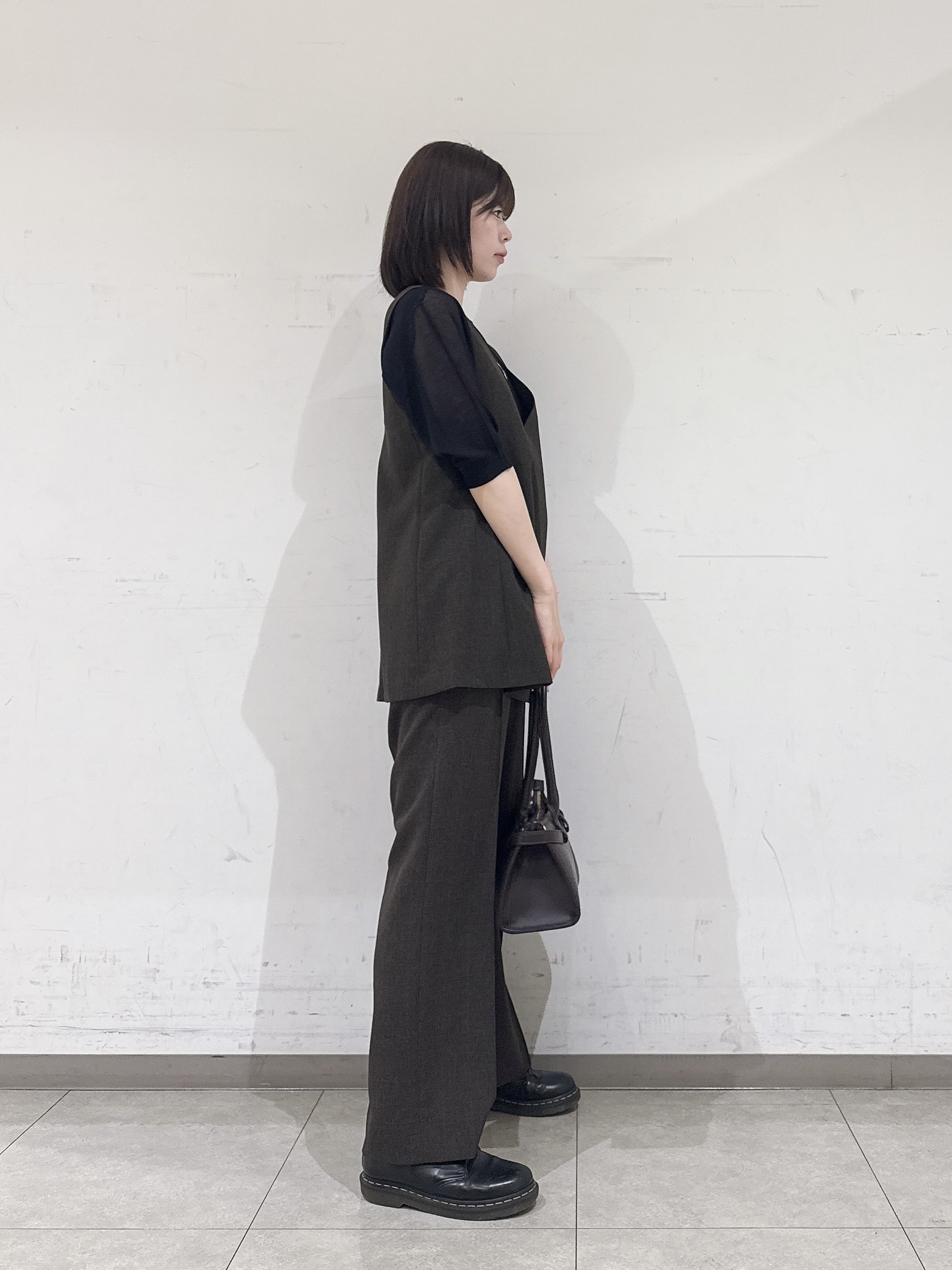 rinaさんの「INDIVI｜【体型カバー／洗える】シアードルマンニット」を使ったコーディネート