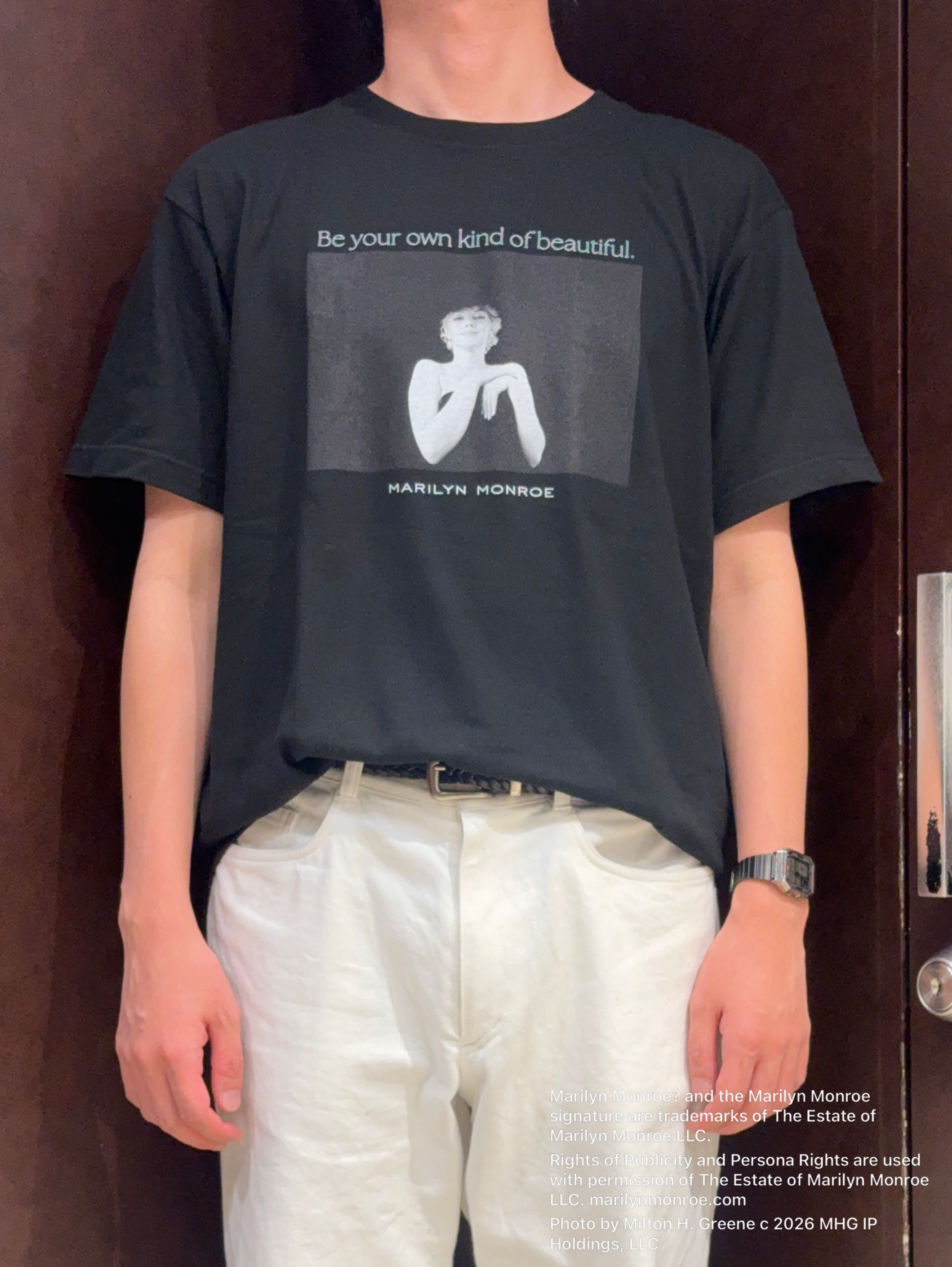 shuheiさんの「TAKEO KIKUCHI｜【別注】マリリン・モンロー/フォトTシャツ」を使ったコーディネート