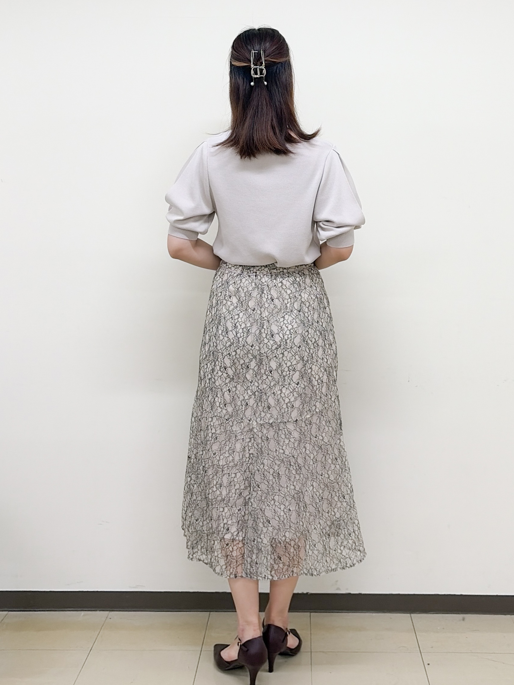 yurinaさんの「index｜【接触冷感】クールタッチラップスリーブニット《UVケア／洗濯機OK／XS～3L／9col》」を使ったコーディネート