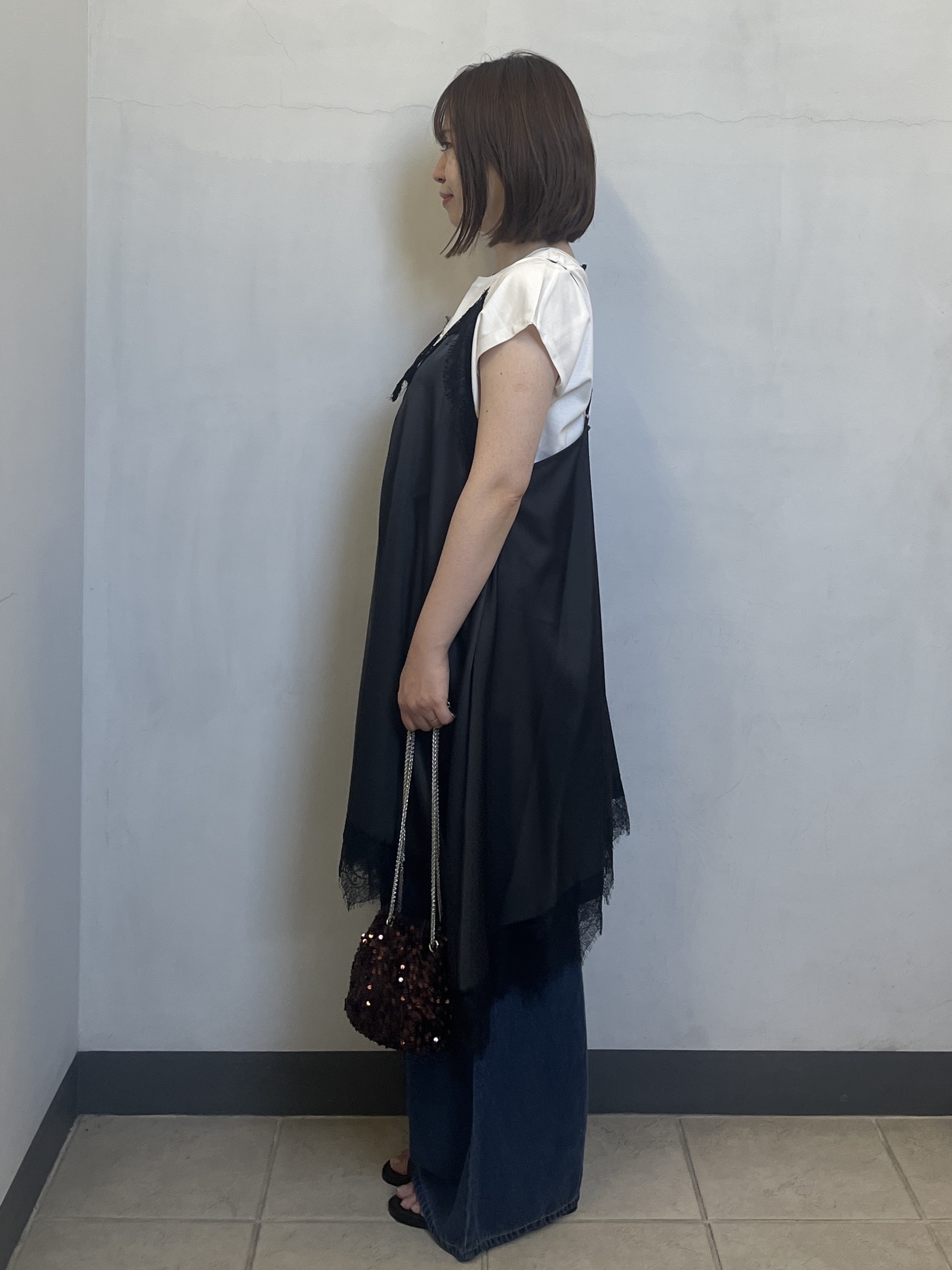 mikiさんの「OPAQUE.CLIP｜フレンチスリーブカットソー【洗濯機OK】」を使ったコーディネート