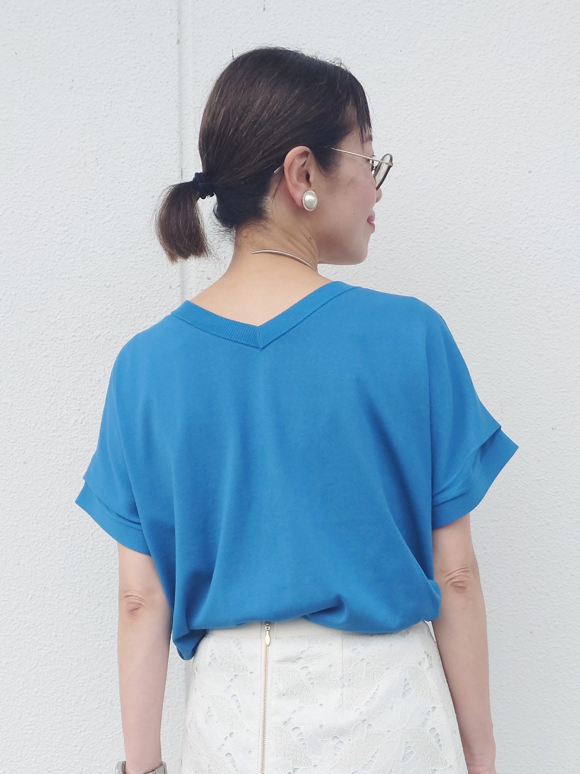 MUTSUKOさんの「UNTITLED｜【肌に張りつきにくい/前後2WAY】ドライタッチコットンプルオーバー」を使ったコーディネート