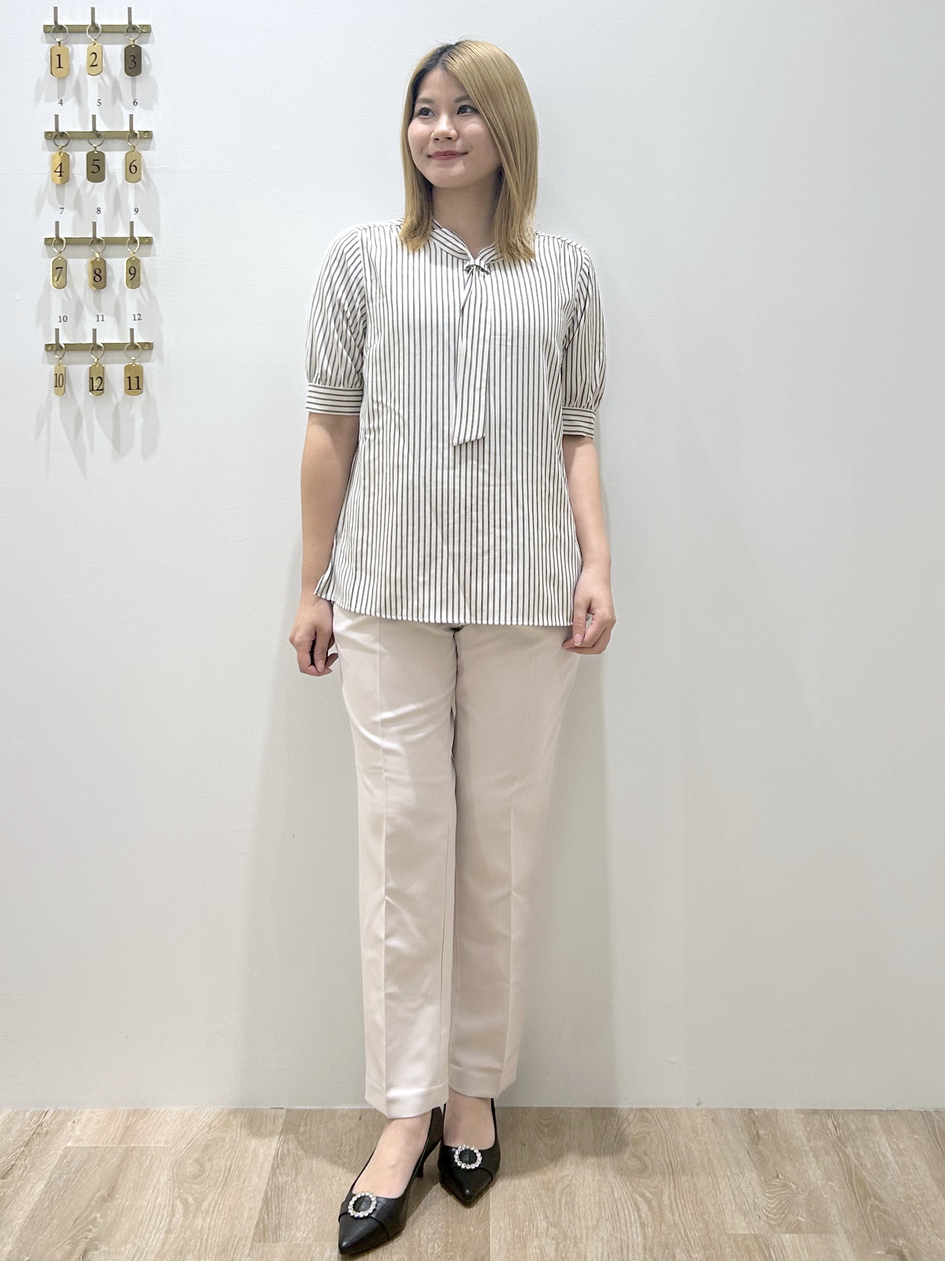 suzukaさんの「OPAQUE.CLIP｜《再入荷》ダブルブレストテーラードジャケット【接触冷感／吸水速乾／イージーアイロン／防シワ／洗濯機O」を使ったコーディネート
