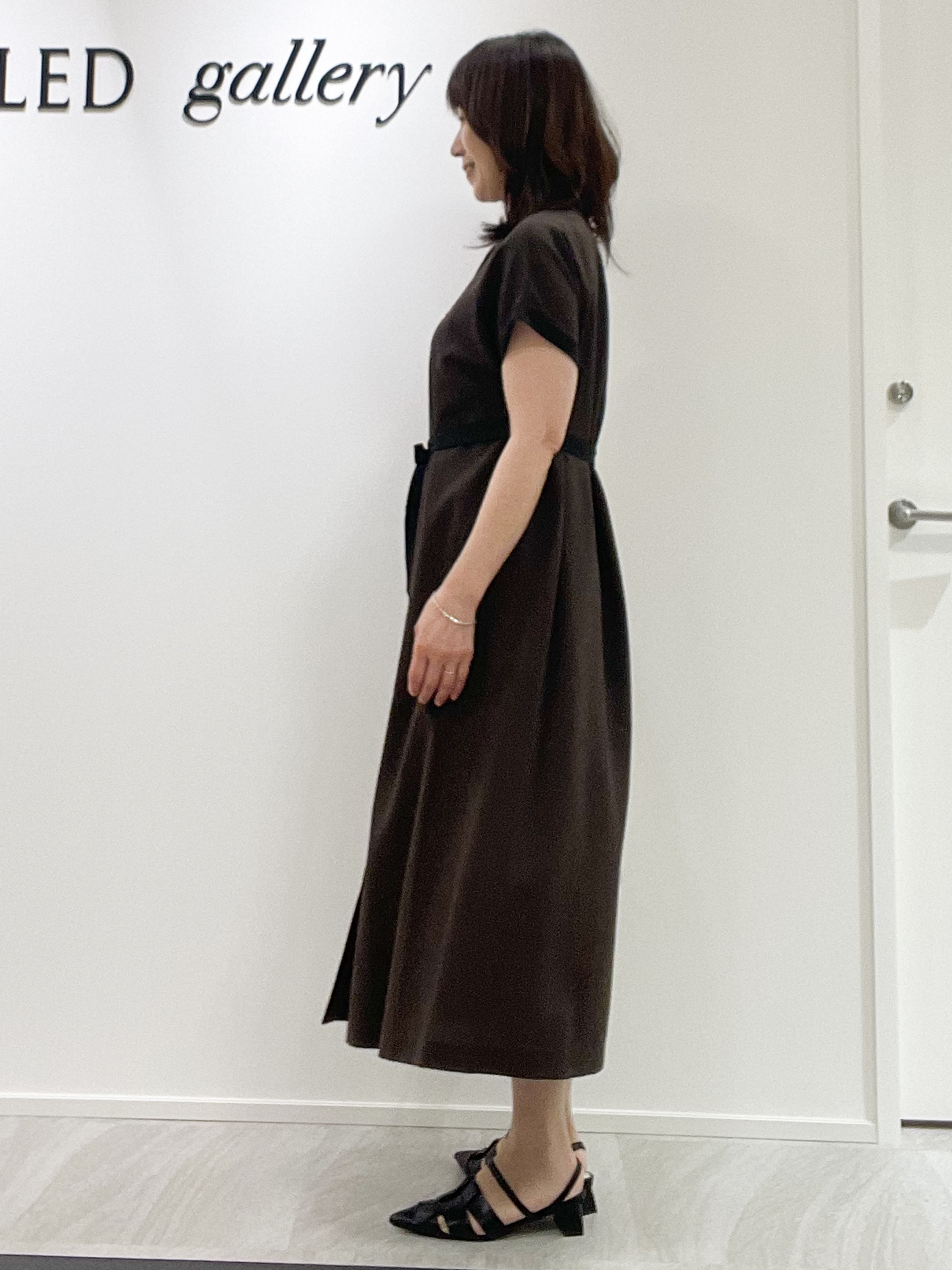 めいさんの「UNTITLED｜【接触冷感/UVカット/イージーケア】配色ラインワンピース」を使ったコーディネート