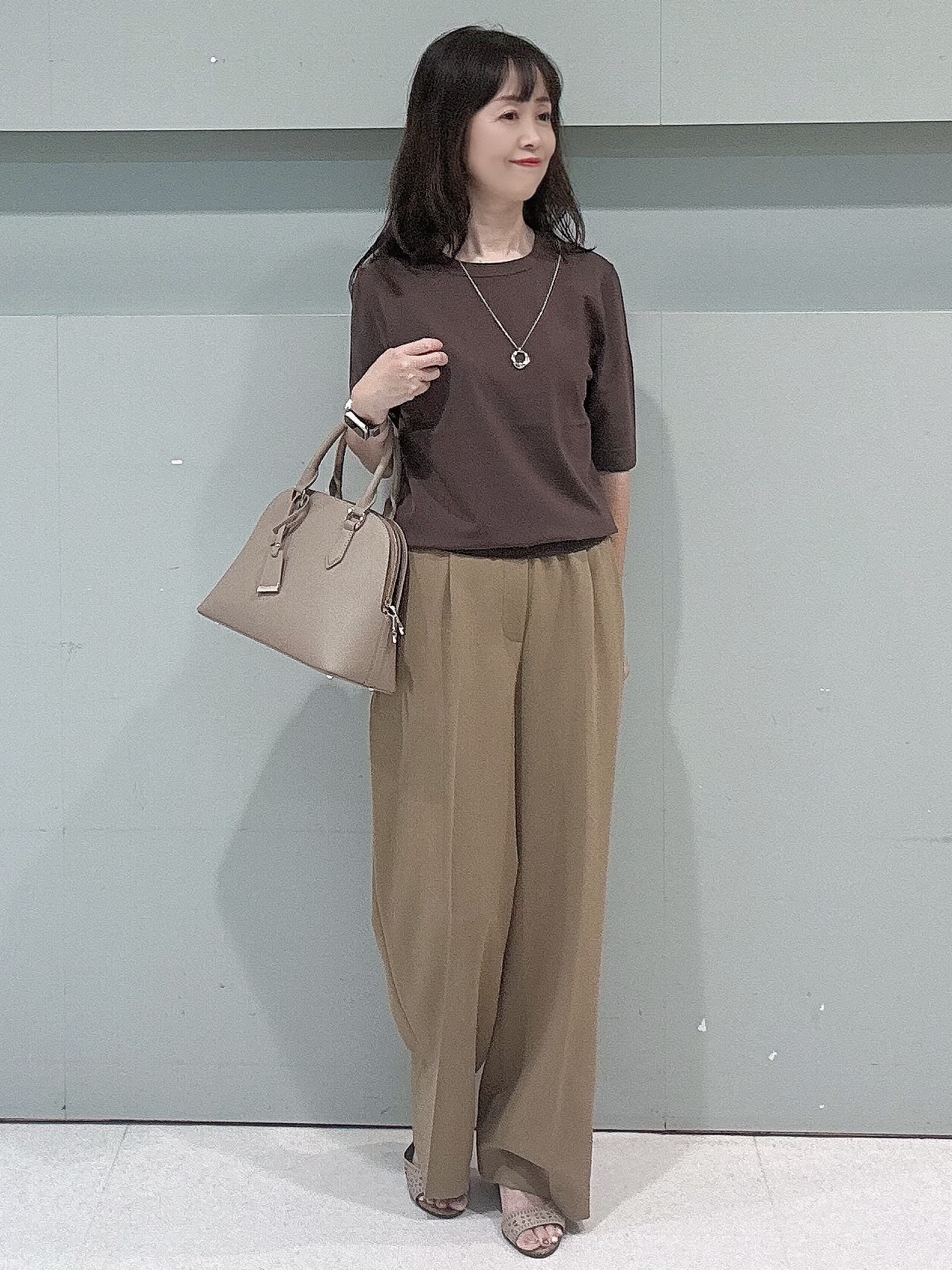 makiさんの「UNTITLED｜【アンサンブル可能】コンパクトニットカーディガン」を使ったコーディネート