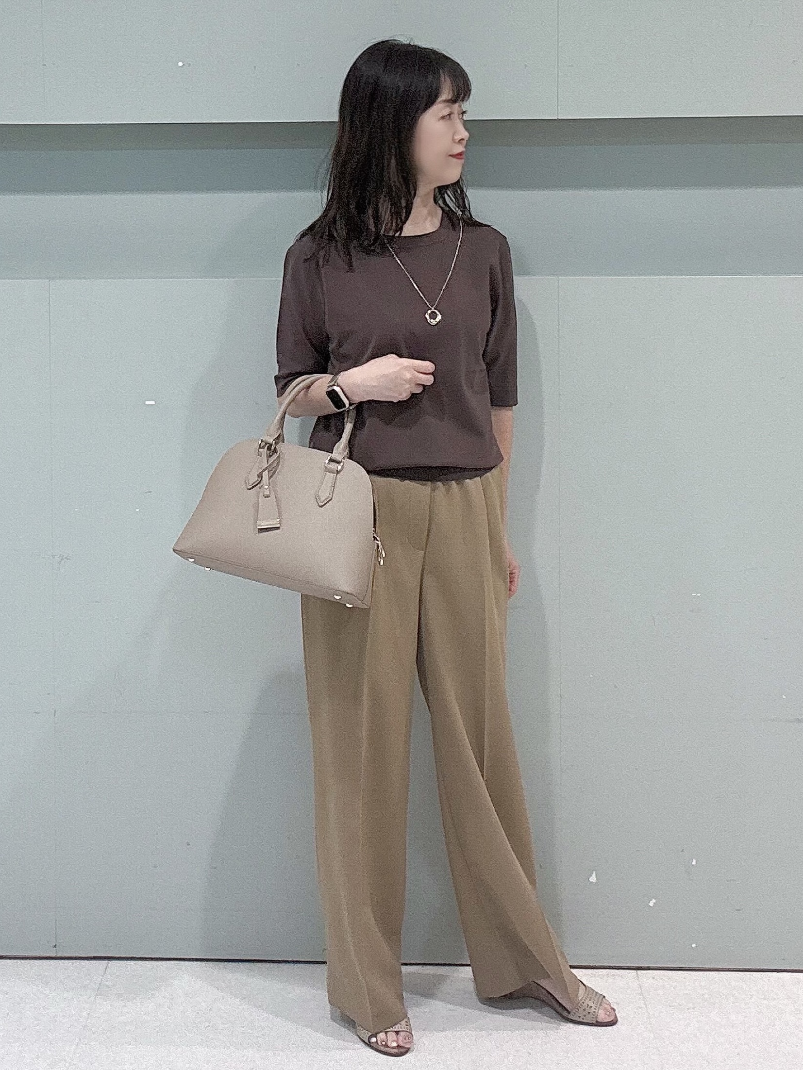 makiさんの「UNTITLED｜【アンサンブル可能】コンパクトニットカーディガン」を使ったコーディネート