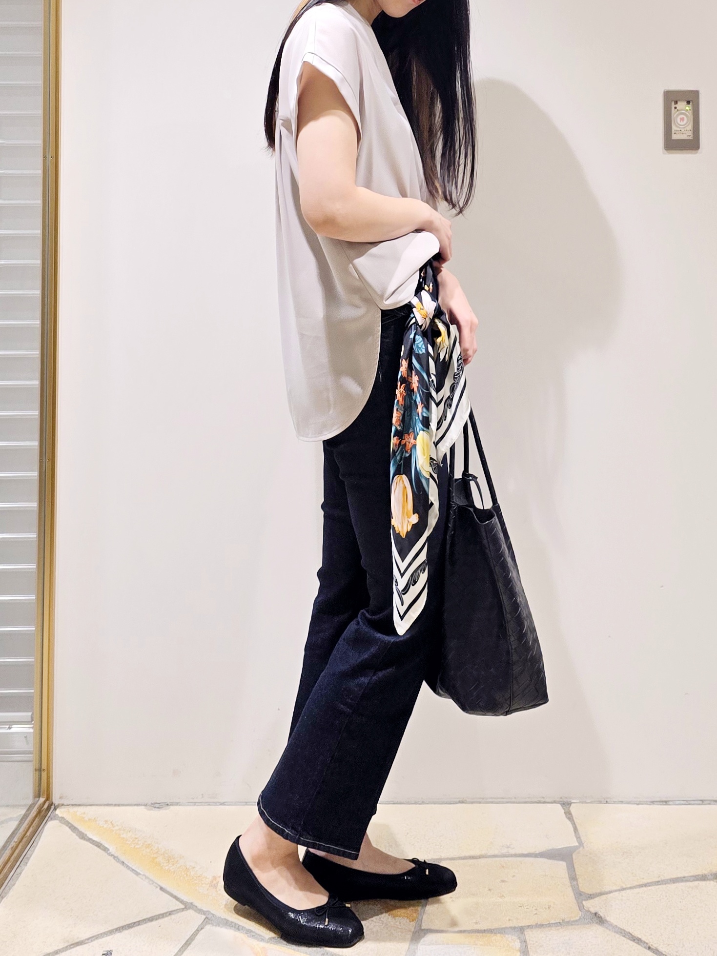 mochiさんの「index｜【ストレッチ／防シワ／洗濯機OK】スキッパーブラウス《SS～LL／5col／セットアップ可》」を使ったコーディネート
