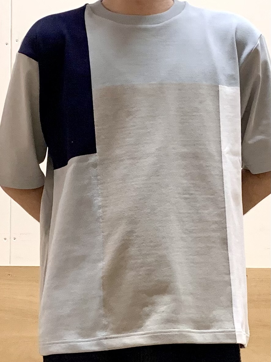 MATUさんの「THE SHOP TK｜【洗濯機OK】ブロッキング半袖ニット」を使ったコーディネート