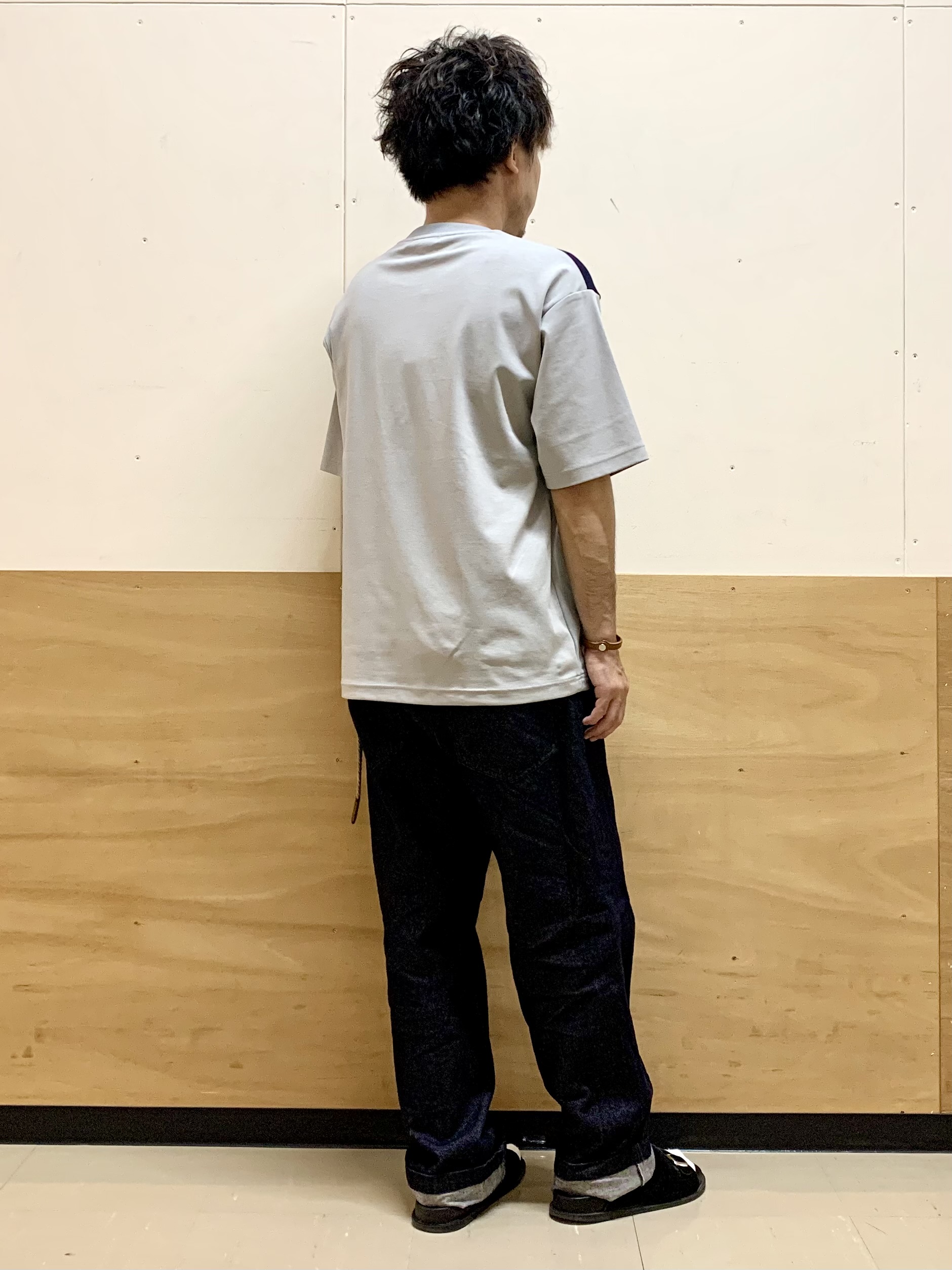MATUさんの「THE SHOP TK｜【洗濯機OK】ブロッキング半袖ニット」を使ったコーディネート