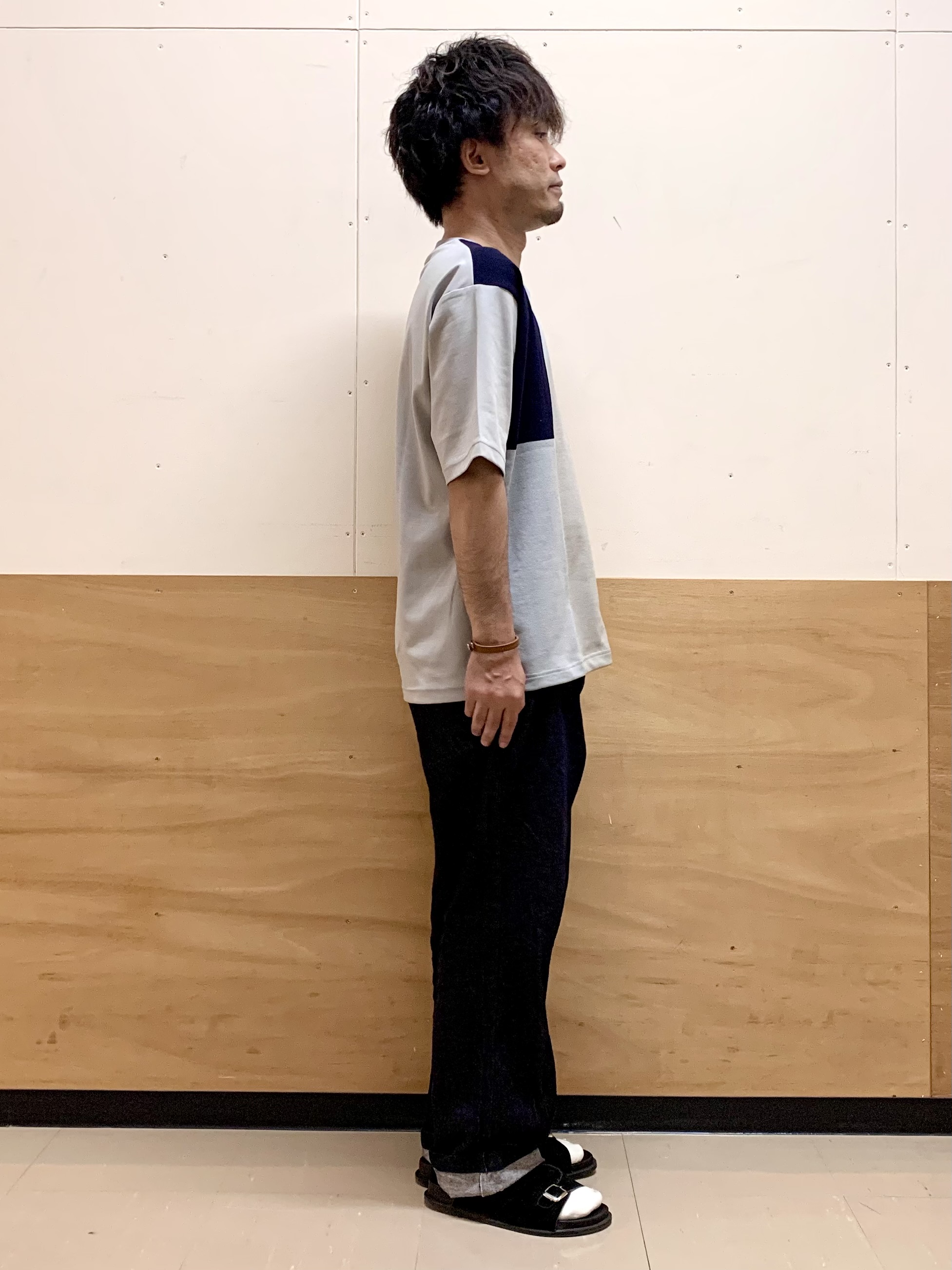 MATUさんの「THE SHOP TK｜【洗濯機OK】ブロッキング半袖ニット」を使ったコーディネート