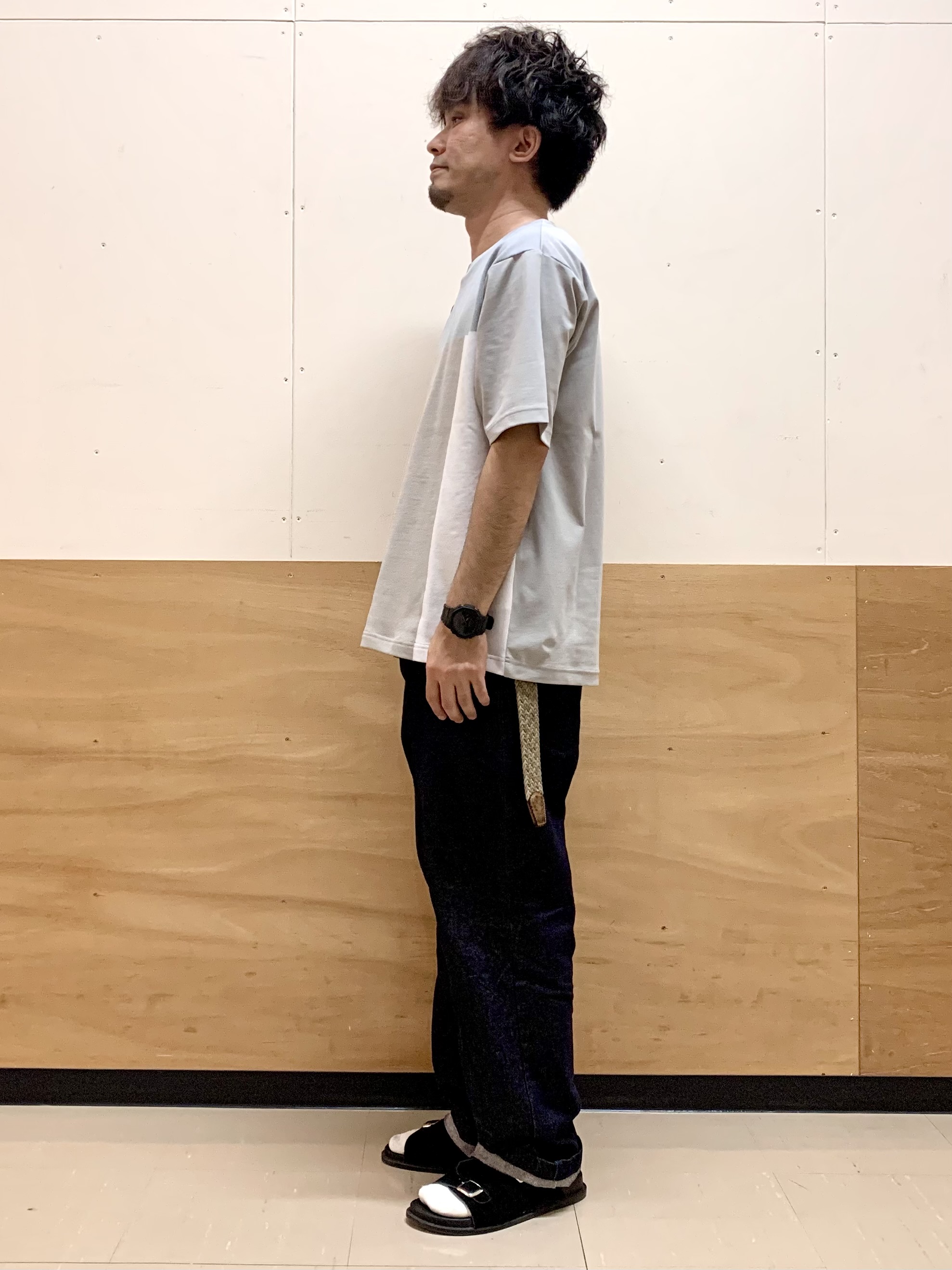 MATUさんの「THE SHOP TK｜【洗濯機OK】ブロッキング半袖ニット」を使ったコーディネート