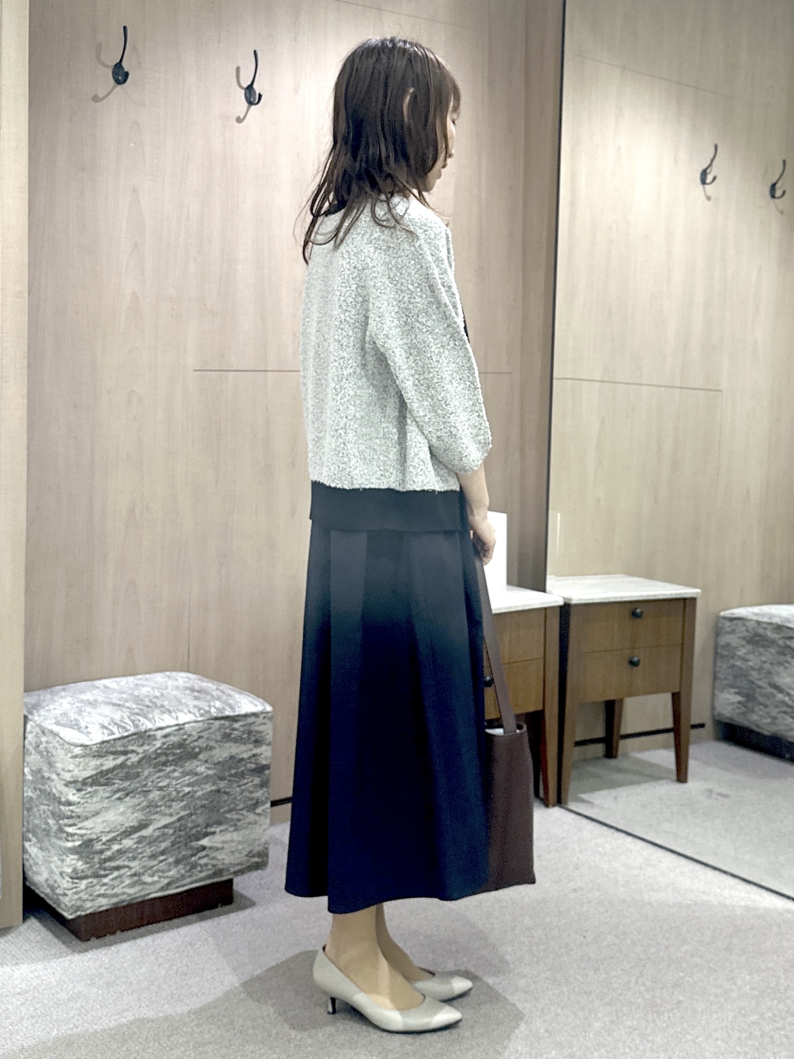 Miwaさんの「UNTITLED｜【接触冷感/UVカット/吸水速乾】Aラインロングワンピース」を使ったコーディネート