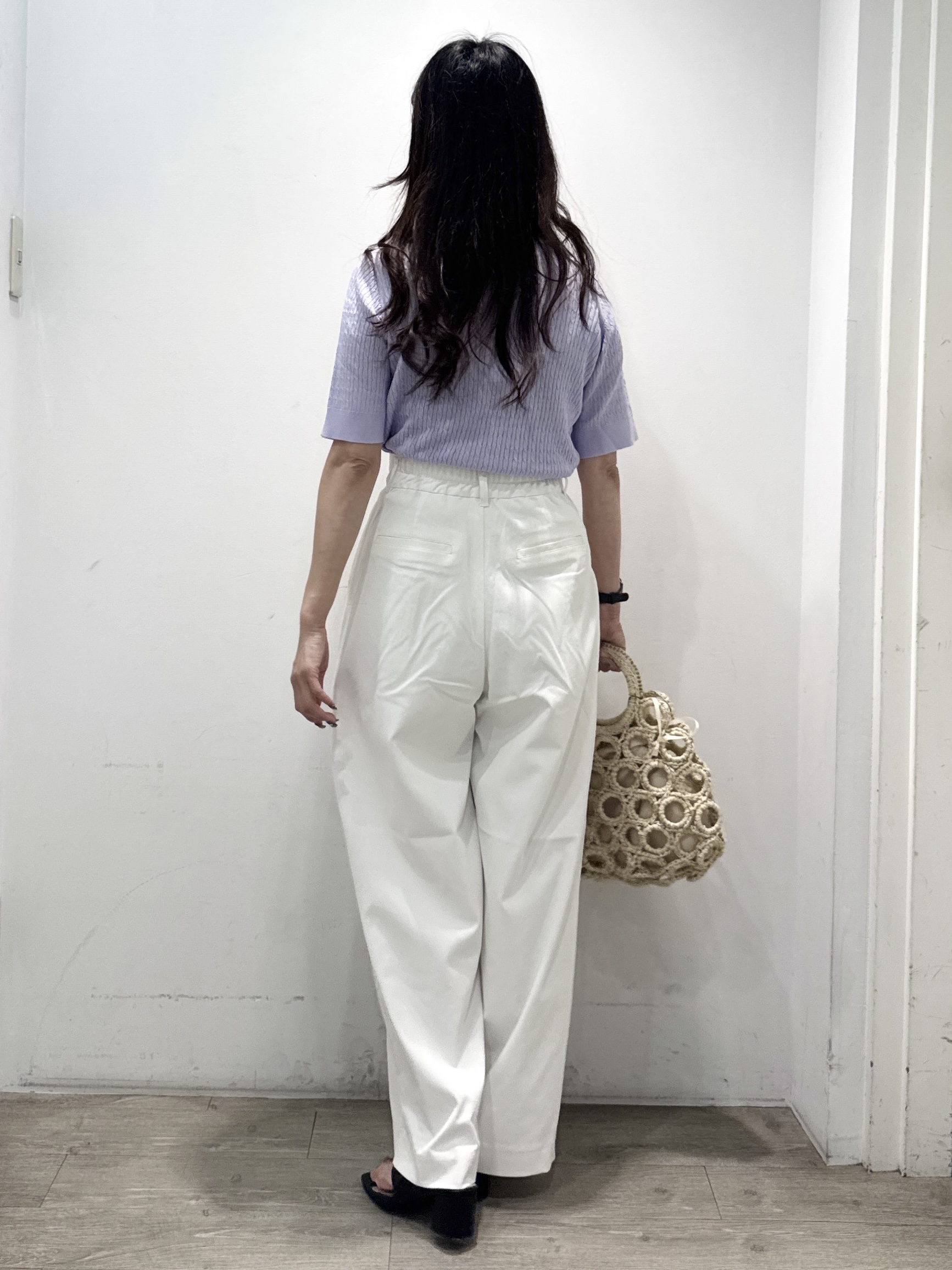 yuicciさんの「OPAQUE.CLIP｜【UV／接触冷感】ケーブルポロニット《洗濯機OK／抗ピル》」を使ったコーディネート