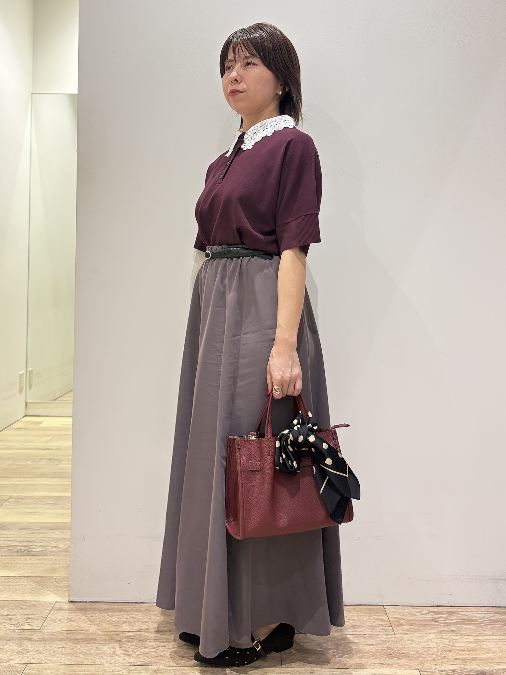 YUKOさんの「index｜2WAY衿ドッキングニット《洗濯機OK》」を使ったコーディネート