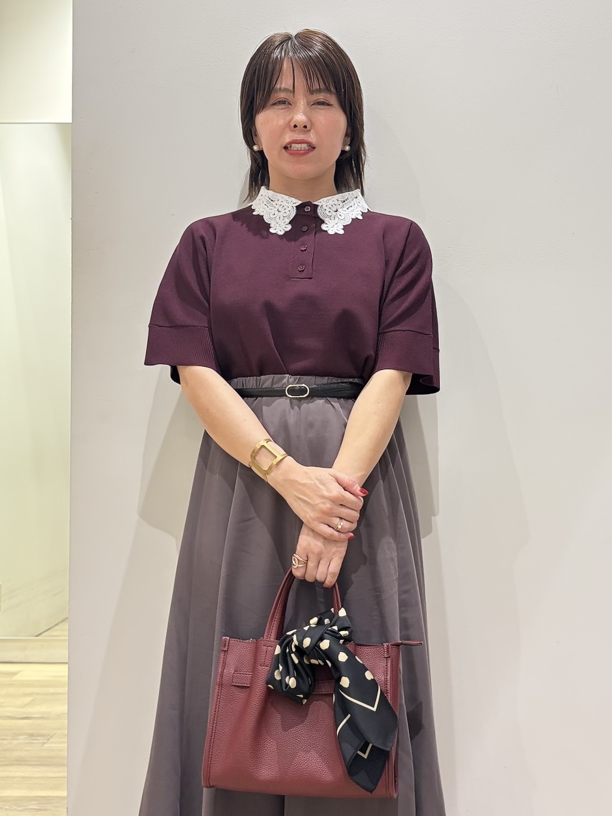 YUKOさんの「index｜2WAY衿ドッキングニット《洗濯機OK》」を使ったコーディネート