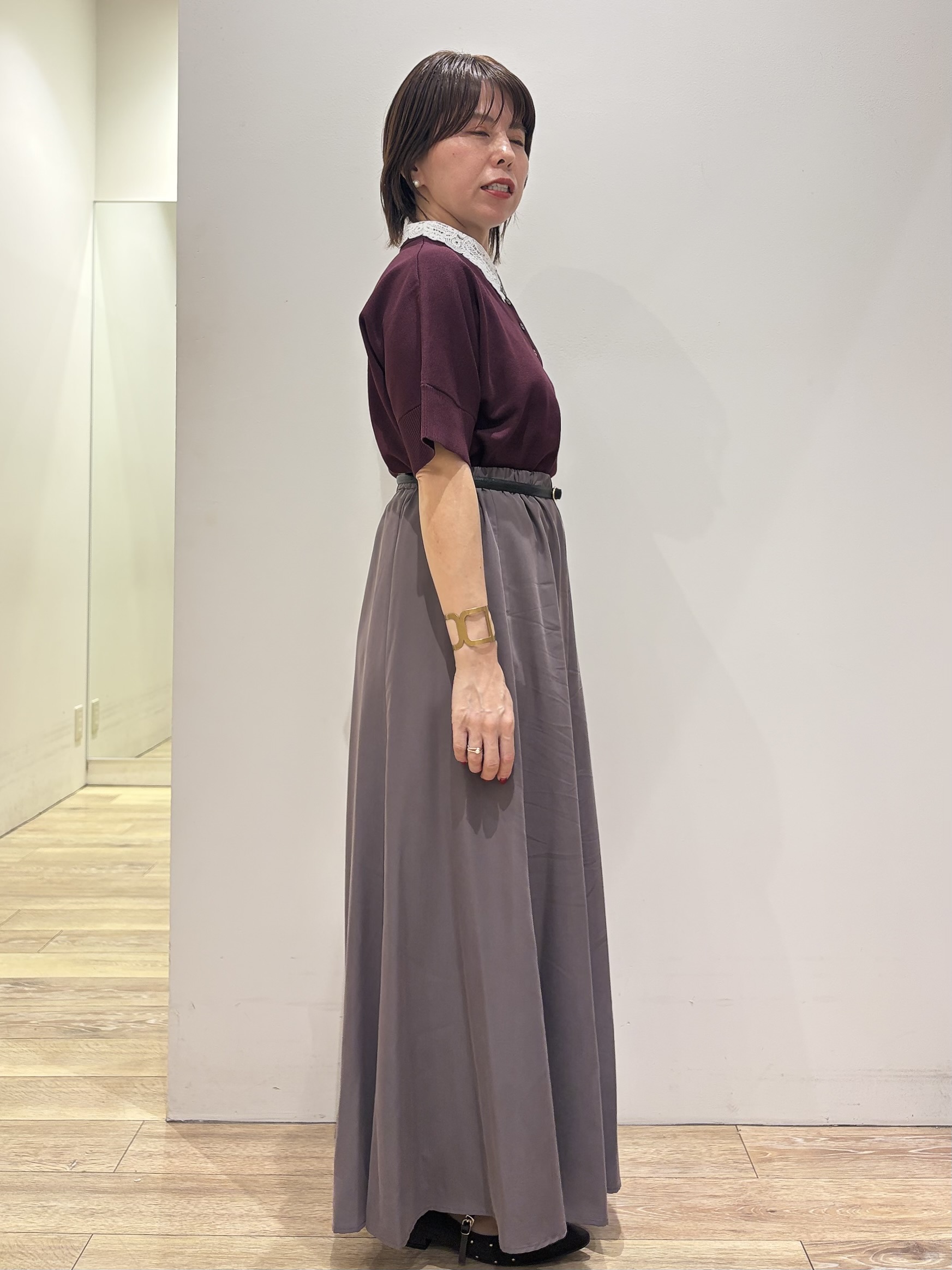 YUKOさんの「index｜2WAY衿ドッキングニット《洗濯機OK》」を使ったコーディネート