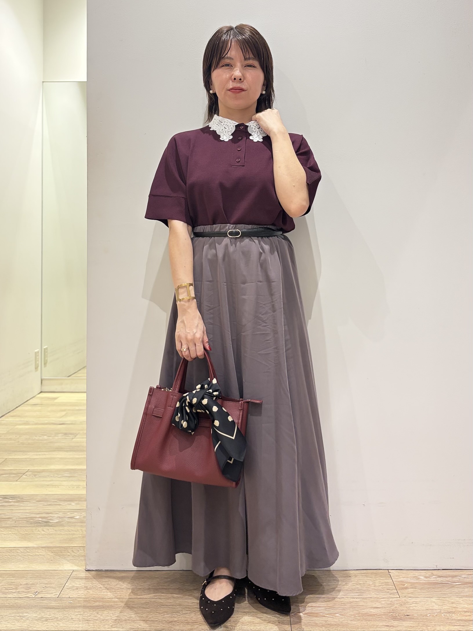 YUKOさんの「index｜2WAY衿ドッキングニット《洗濯機OK》」を使ったコーディネート