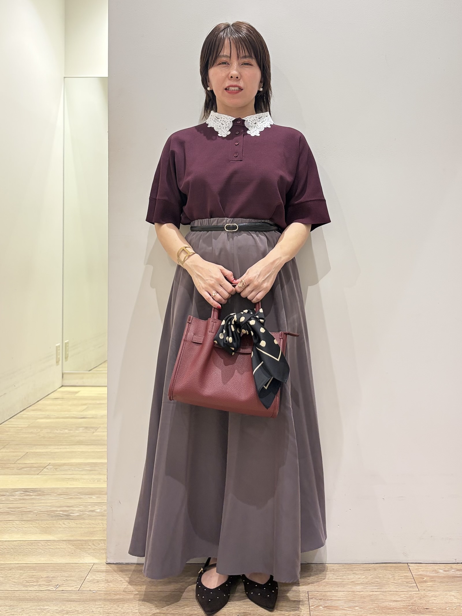 YUKOさんの「index｜2WAY衿ドッキングニット《洗濯機OK》」を使ったコーディネート