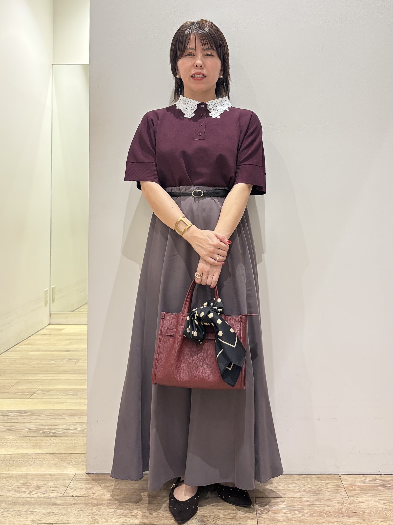 YUKOさんの「index｜2WAY衿ドッキングニット《洗濯機OK》」を使ったコーディネート