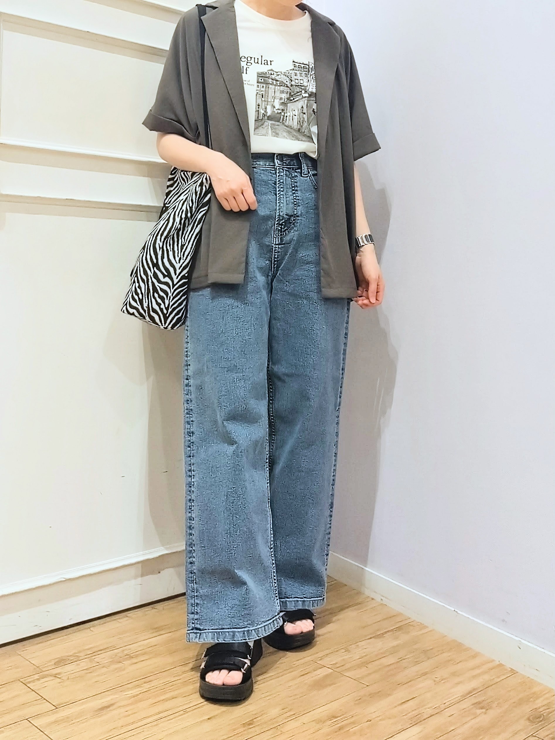 miomioさんの「SHOO･LA･RUE｜【高レビュー/洗濯機可/セットアップ可】軽凛(かろりん) ひんやり半袖ジャケット」を使ったコーディネート